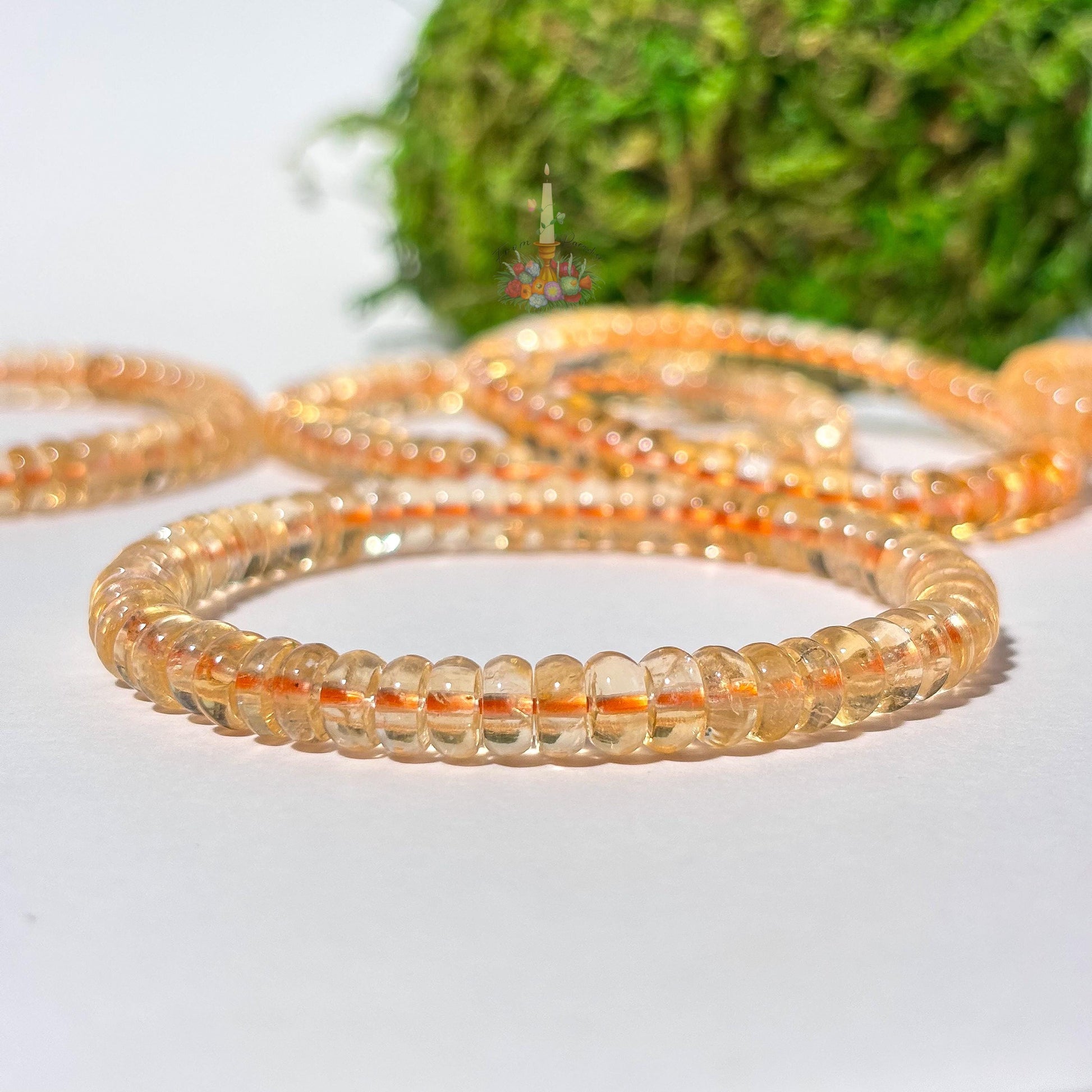 Citrine Bracelet: Stone of Joy and Success | Rondelle Stretch Bead Bracelet