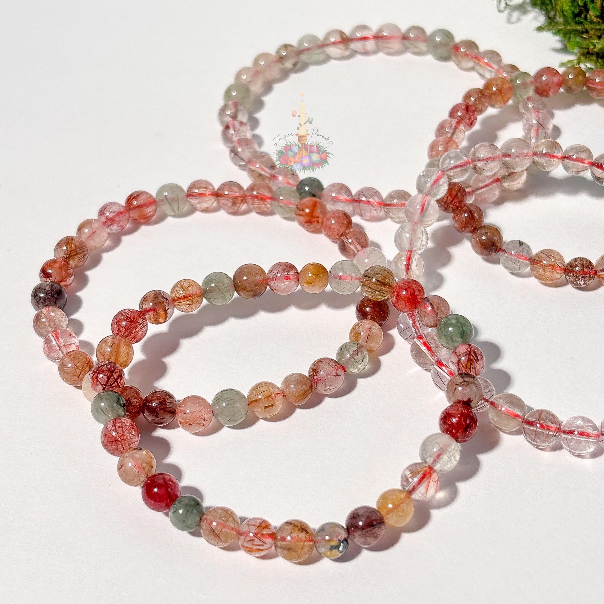 Mixed Rutile Bracelet: Energy for Power and Transformation | Crystal Jewelry