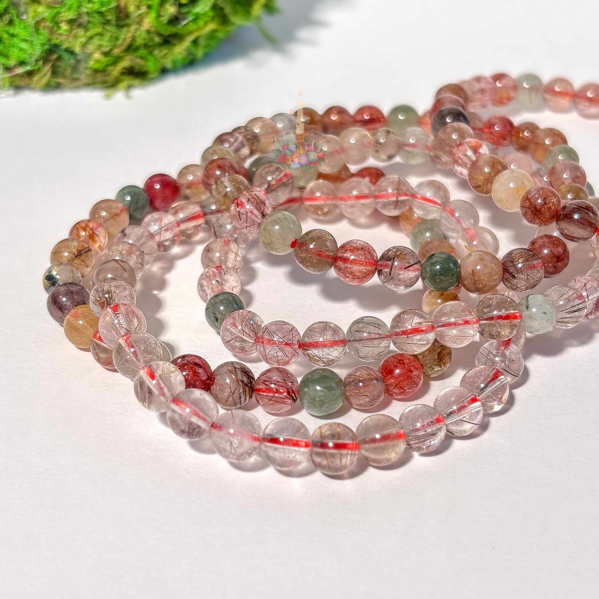 Mixed Rutile Bracelet: Energy for Power and Transformation | Crystal Jewelry