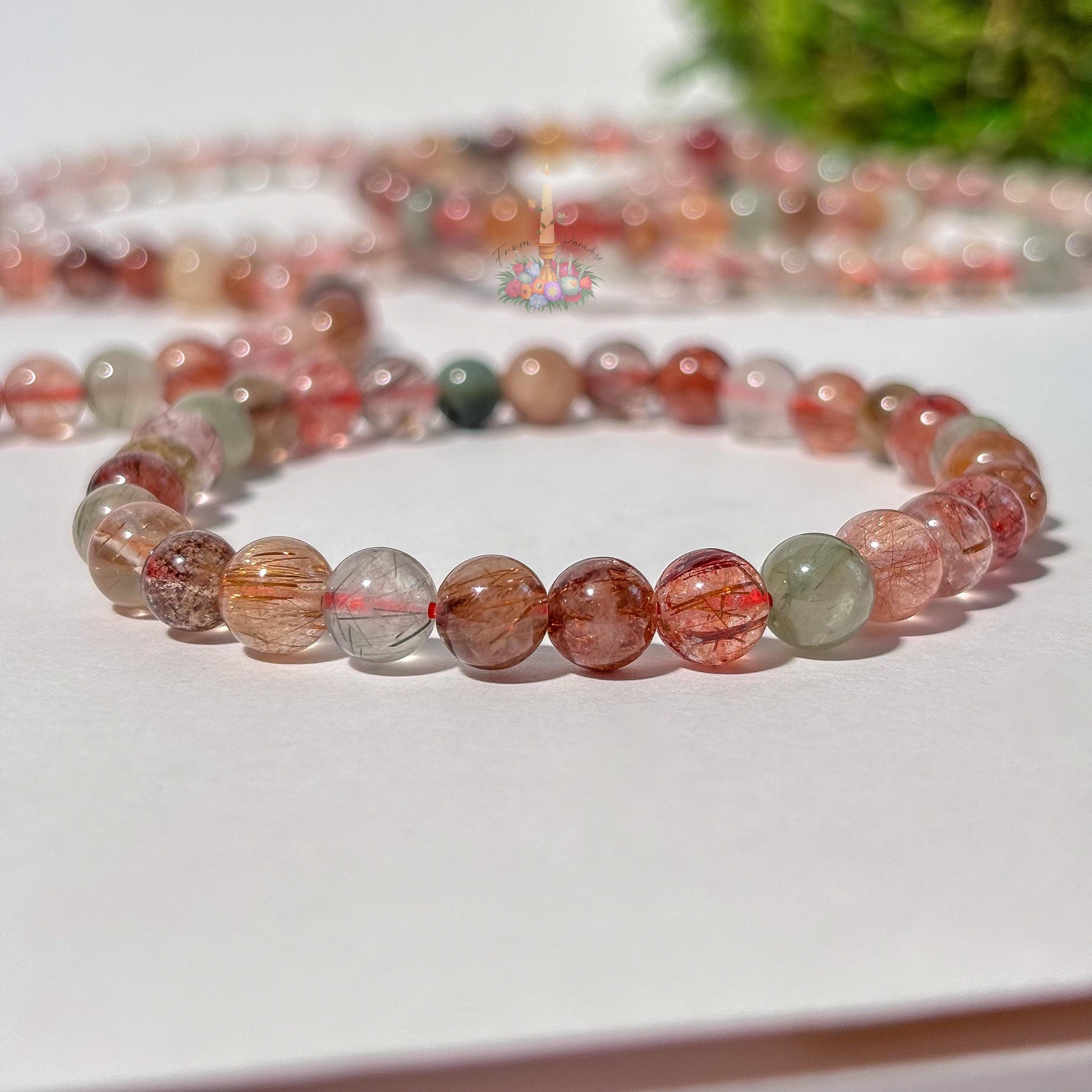 Mixed Rutile Bracelet: Energy for Power and Transformation | Crystal Jewelry