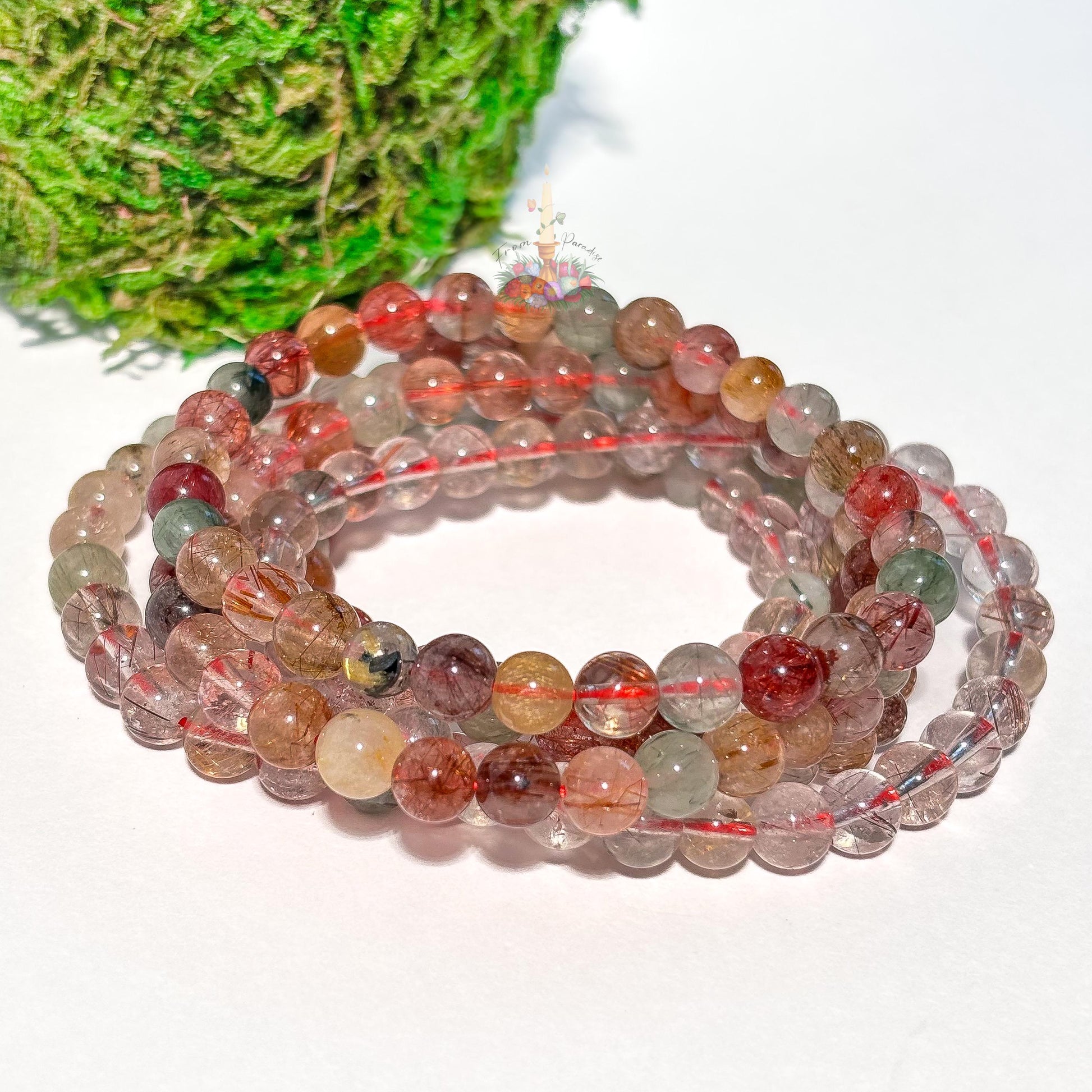 Mixed Rutile Bracelet: Energy for Power and Transformation | Crystal Jewelry