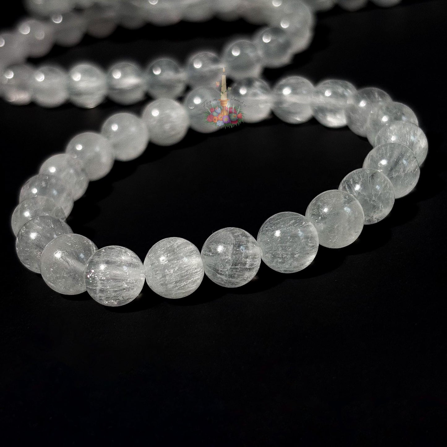 Colorless Fluorite Bracelet: Stone for Clear Vision and Higher Awareness | Uncommon Color | Crystal Jewelry