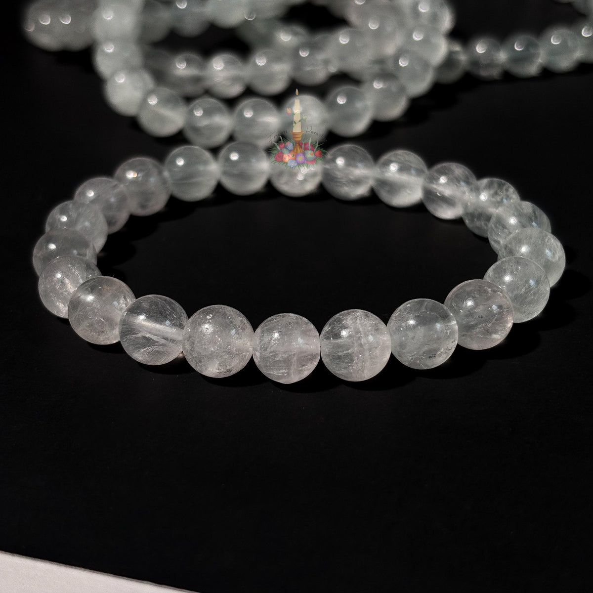 Colorless Fluorite Bracelet: Stone for Clear Vision and Higher Awareness | Uncommon Color | Crystal Jewelry
