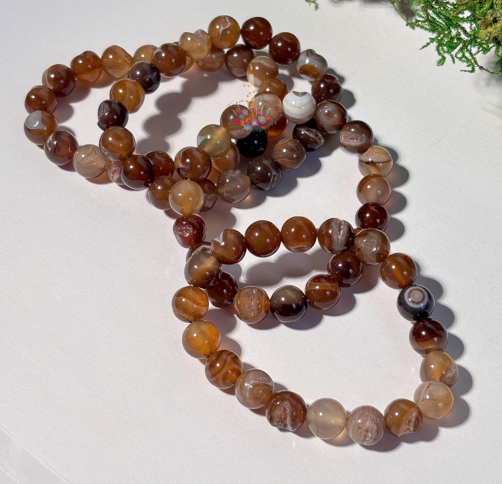 Geode Agate Bracelet: Stone for Hidden Potential and Strength | Crystal Jewelry | Brown Banded Druzy Agate