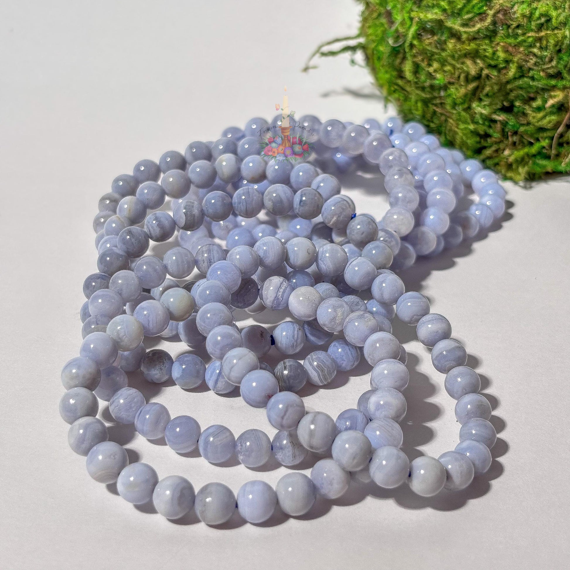 Blue Lace Agate Bracelet: Stone for Communication and Tranquility | Crystal Jewelry