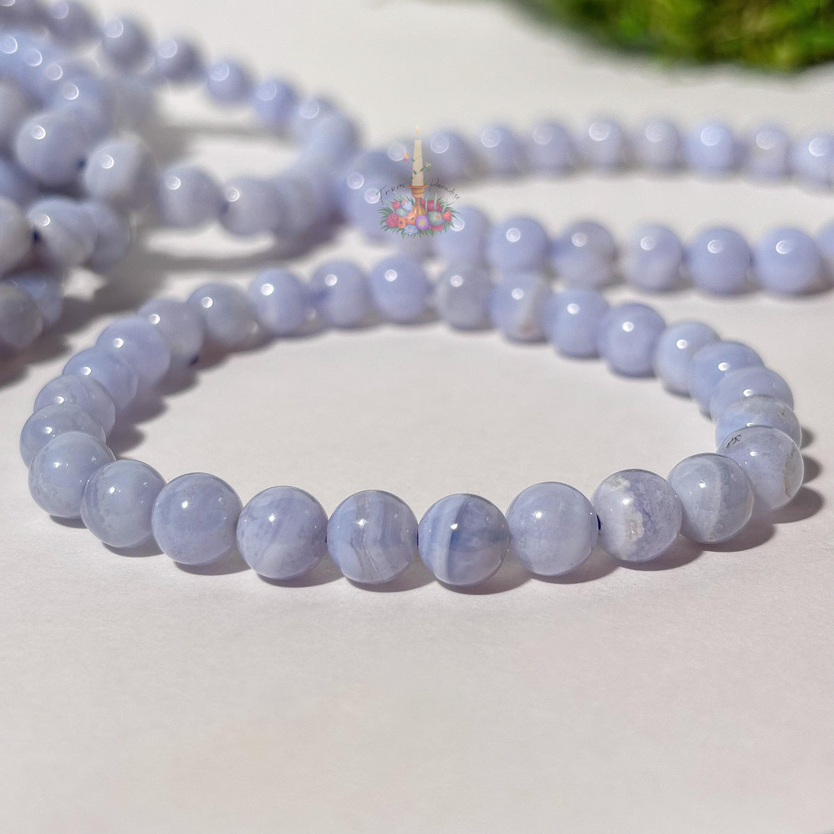Blue Lace Agate Bracelet: Stone for Communication and Tranquility | Crystal Jewelry