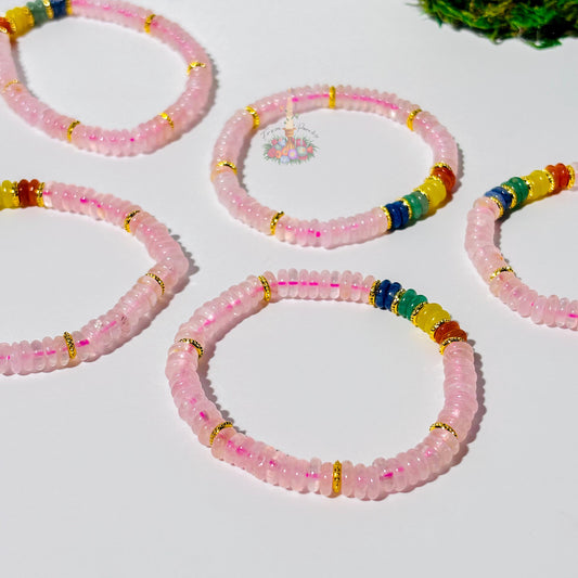 Rose Quartz Artisan Bracelet: Stone for Love and Luck | Crystal Jewelry