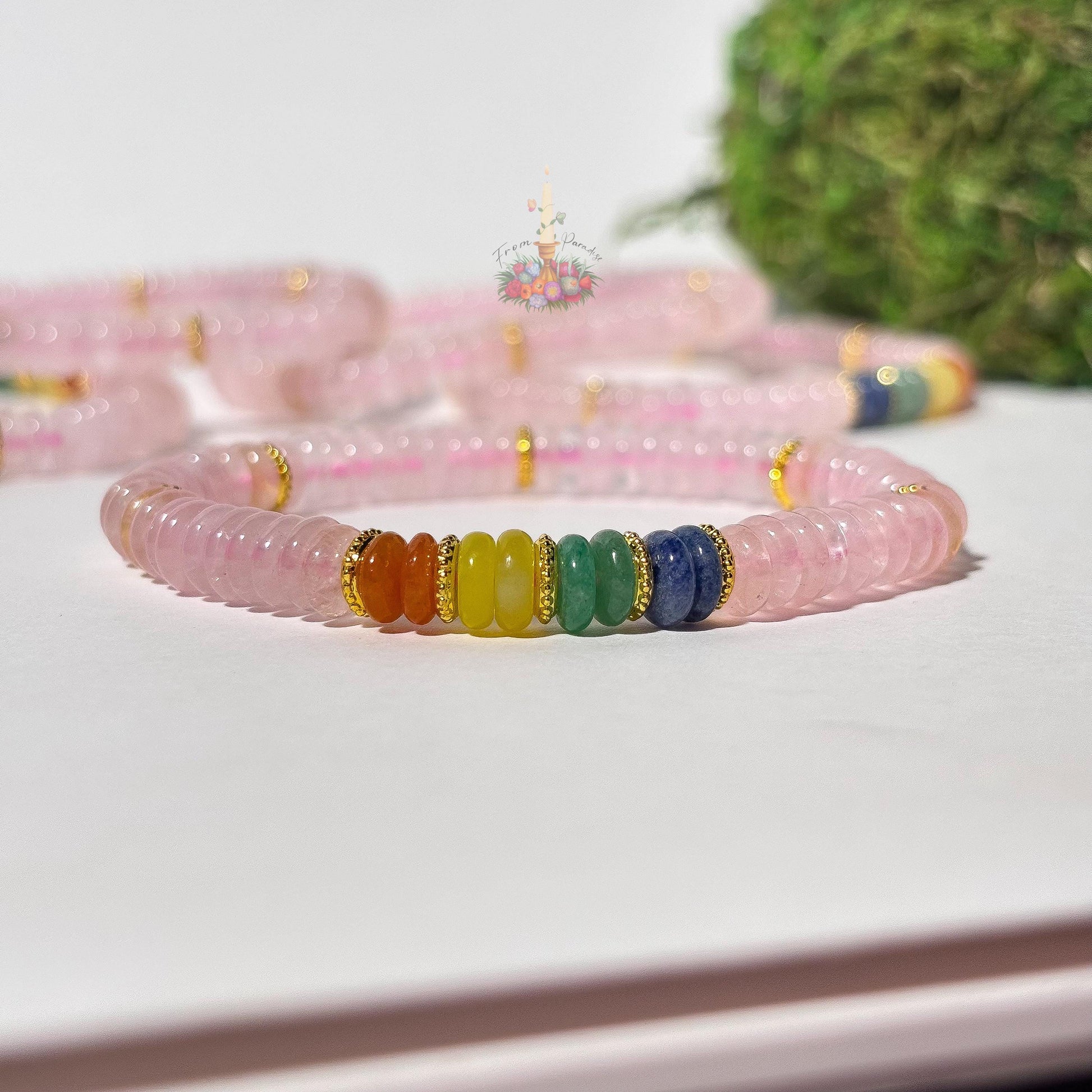 Rose Quartz Artisan Bracelet: Stone for Love and Luck | Crystal Jewelry