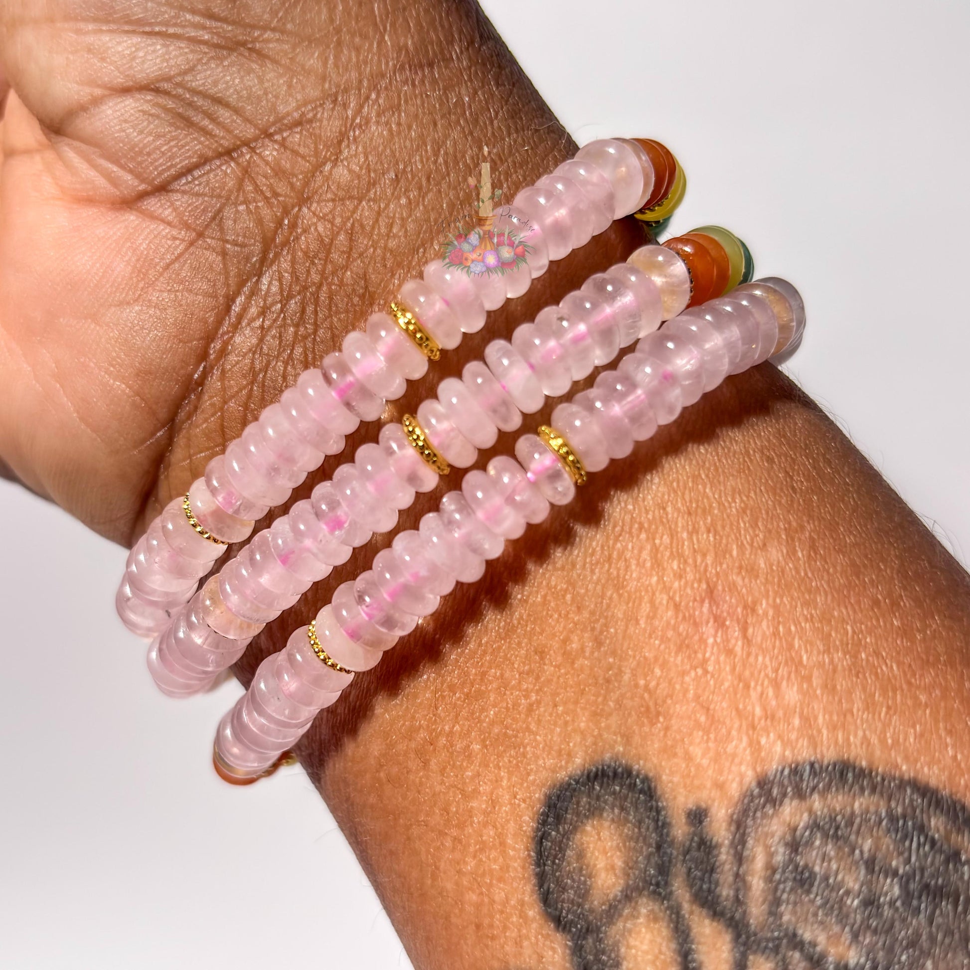 Rose Quartz Artisan Bracelet: Stone for Love and Luck | Crystal Jewelry