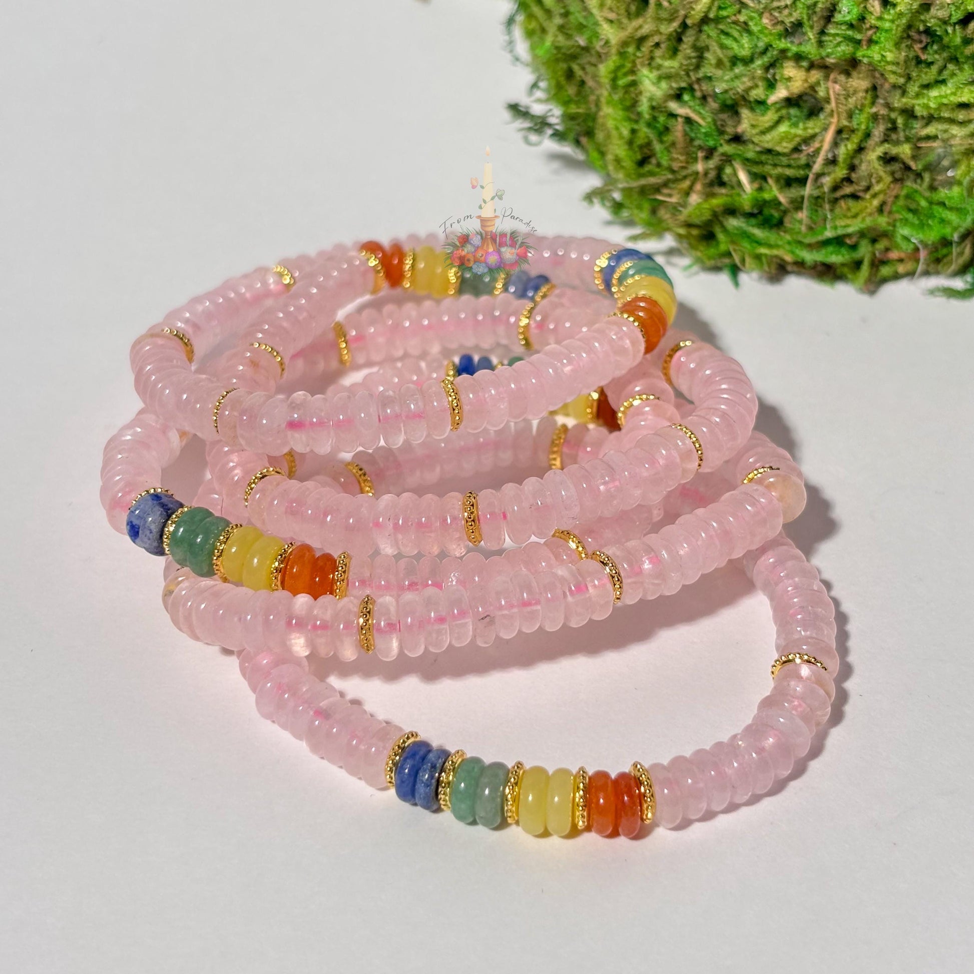 Rose Quartz Artisan Bracelet: Stone for Love and Luck | Crystal Jewelry