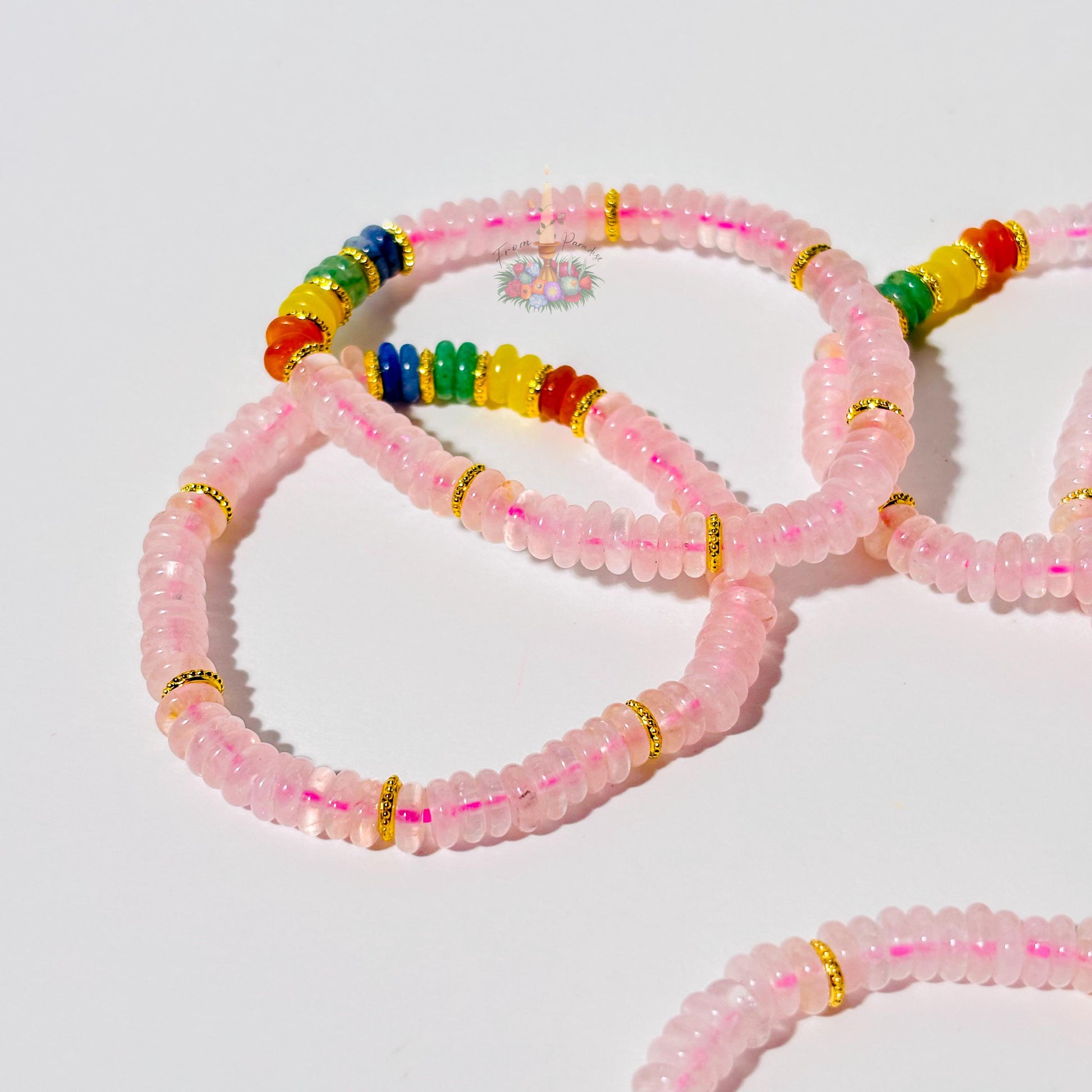 Rose Quartz Artisan Bracelet: Stone for Love and Luck | Crystal Jewelry