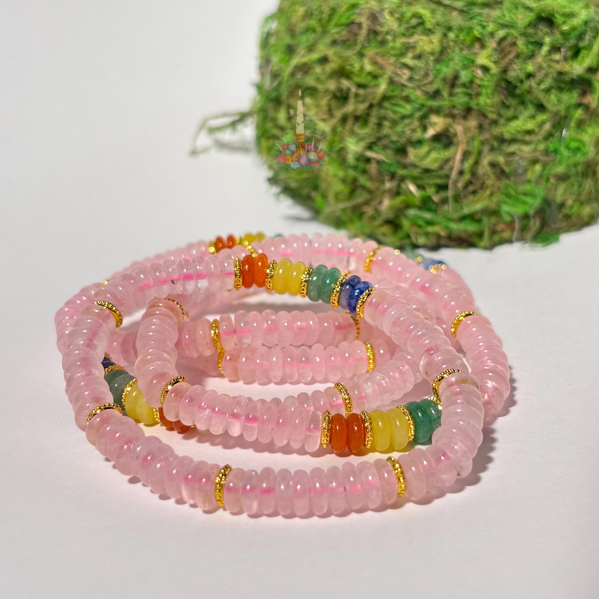 Rose Quartz Artisan Bracelet: Stone for Love and Luck | Crystal Jewelry