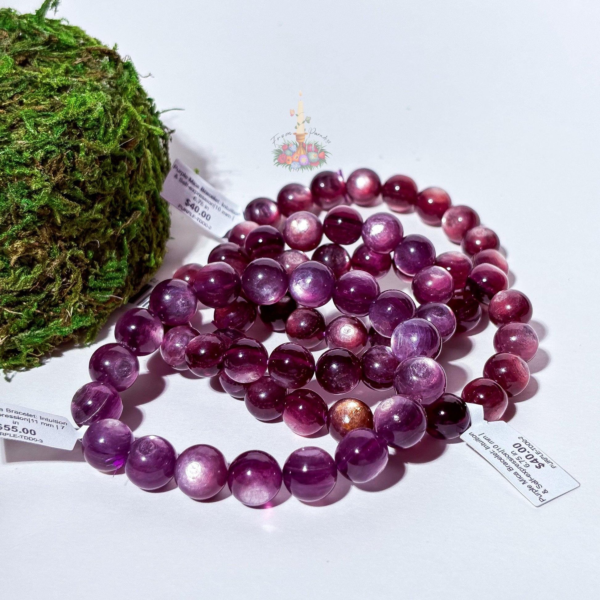 Purple Mica Bracelet: Intuition & Self-expression