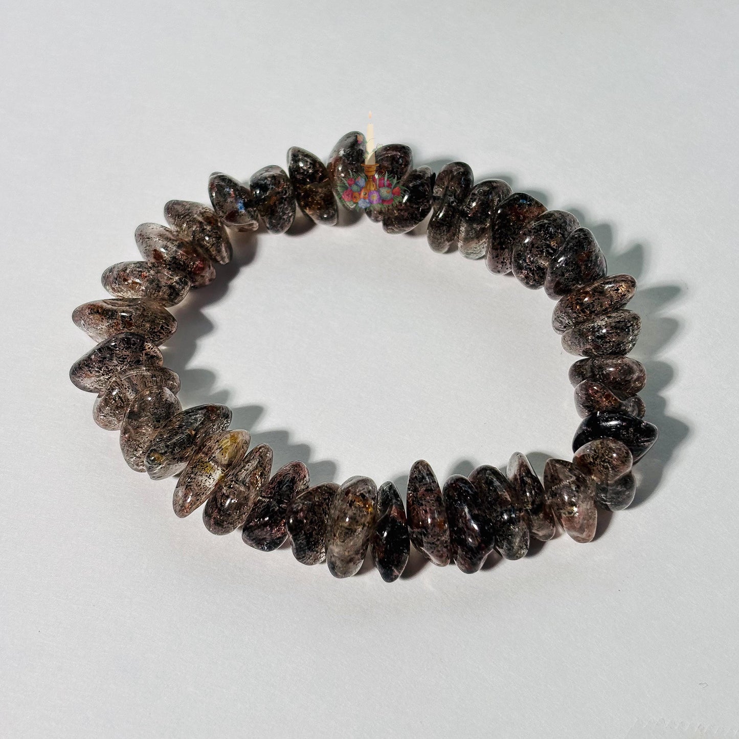 Mica In Quartz Chip Bracelet | Clear Quartz with Black Mica (Biotite) Crystal Bracelet | Stretch Bracelet | Gemstone Jewelry