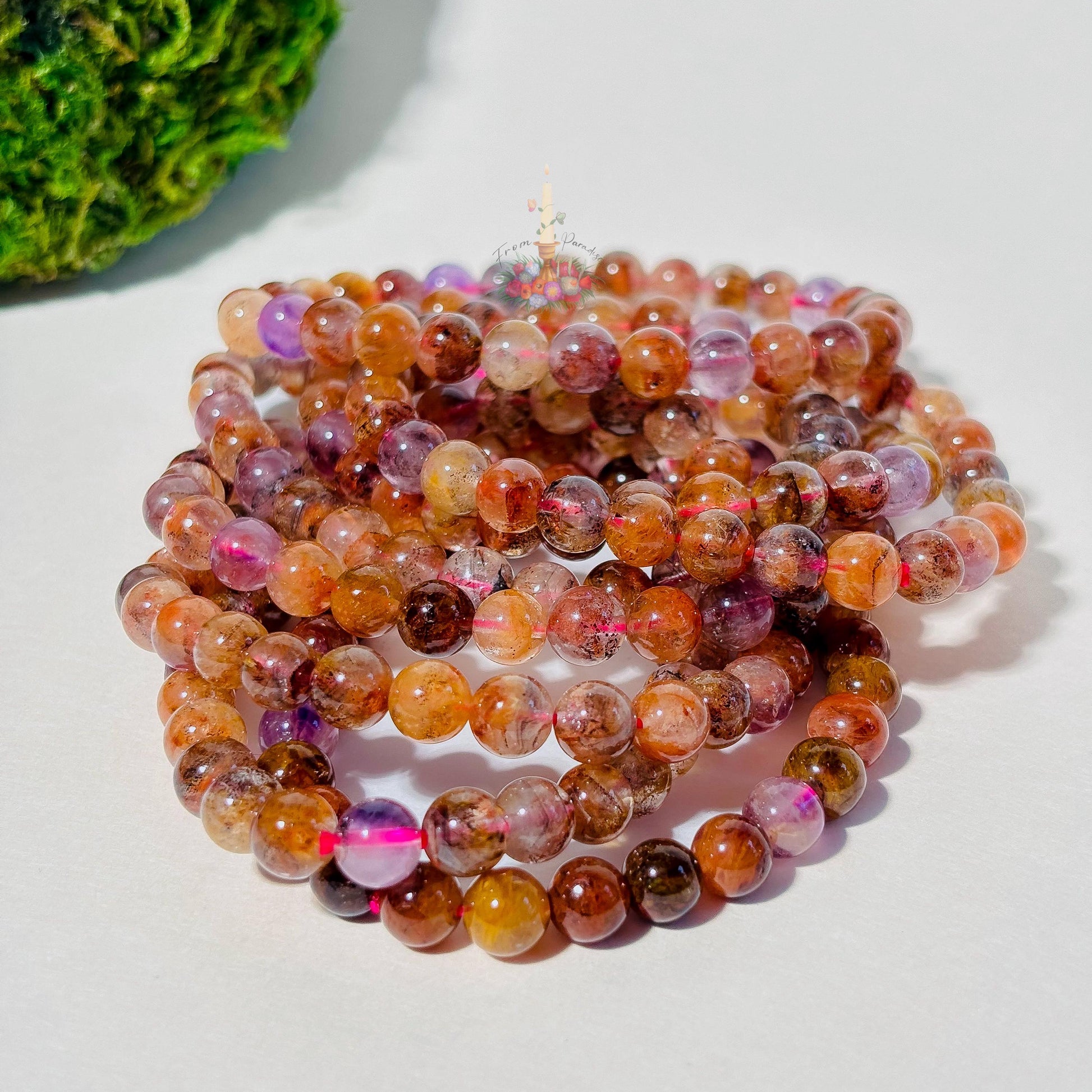 Auralite Bracelet | Auralite 23 Crystal Bracelet | Amethyst Based Crystal Beaded Bracelet | Stone for Spiritual Growth and Intuition