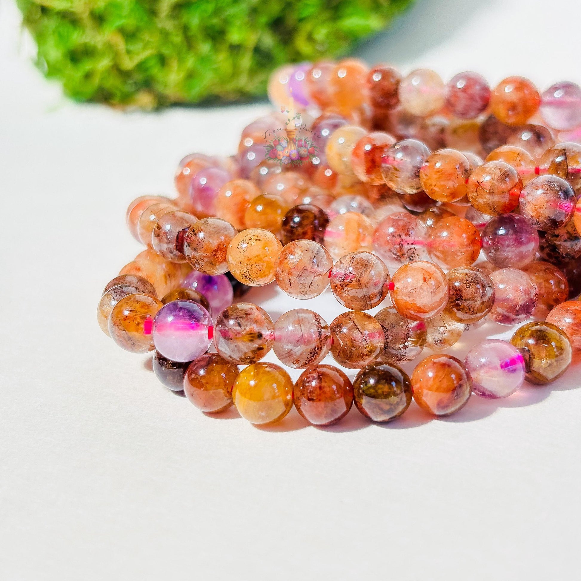 Auralite Bracelet | Auralite 23 Crystal Bracelet | Amethyst Based Crystal Beaded Bracelet | Stone for Spiritual Growth and Intuition