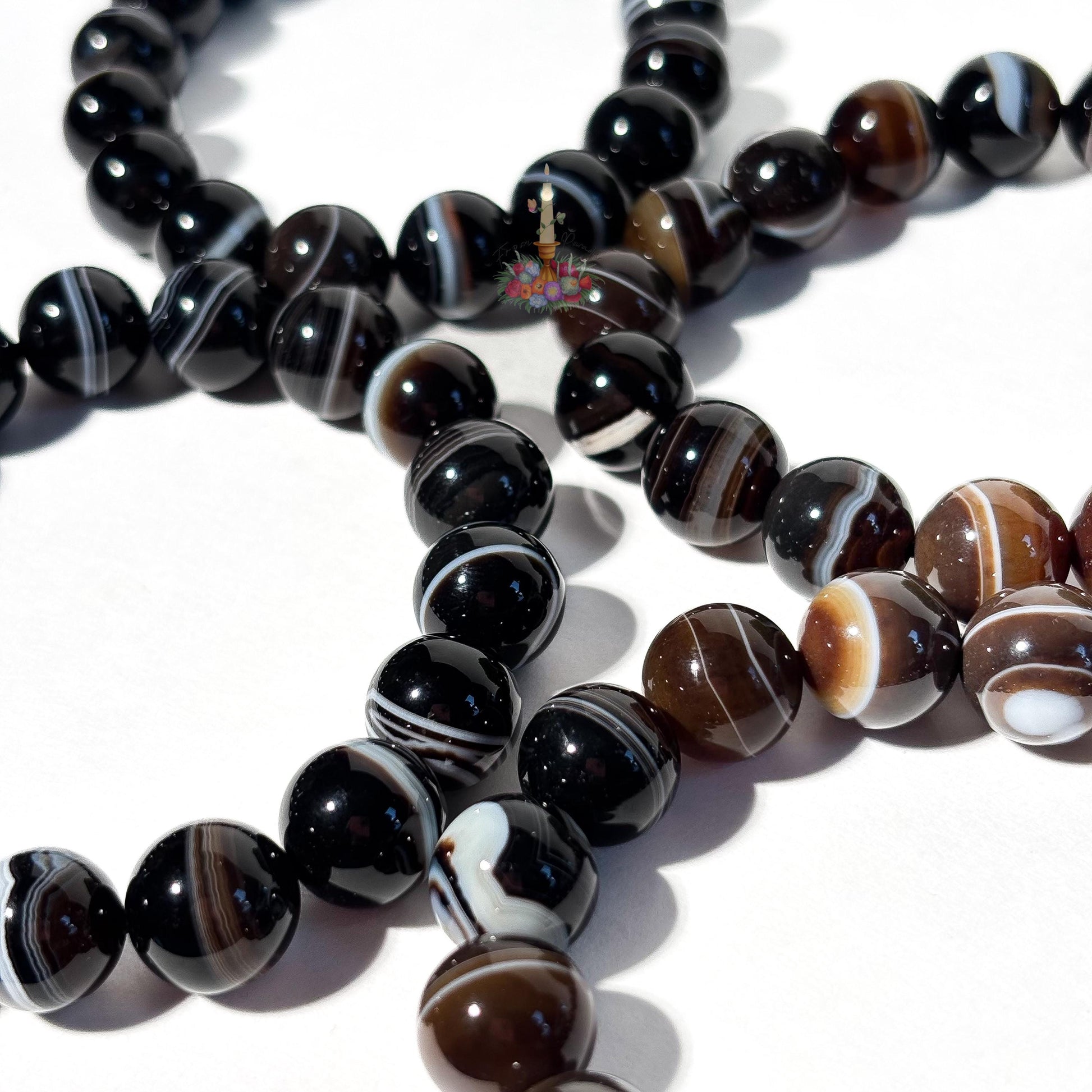 Botswana Agate Bracelet | Banded Agate Crystal Bracelet | Stone for Emotional Stability & Resilience | Gemstone Bracelet Jewelry