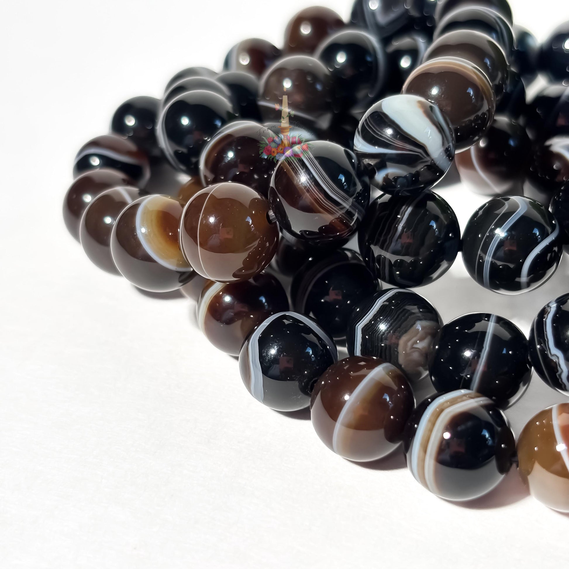 Botswana Agate Bracelet | Banded Agate Crystal Bracelet | Stone for Emotional Stability & Resilience | Gemstone Bracelet Jewelry