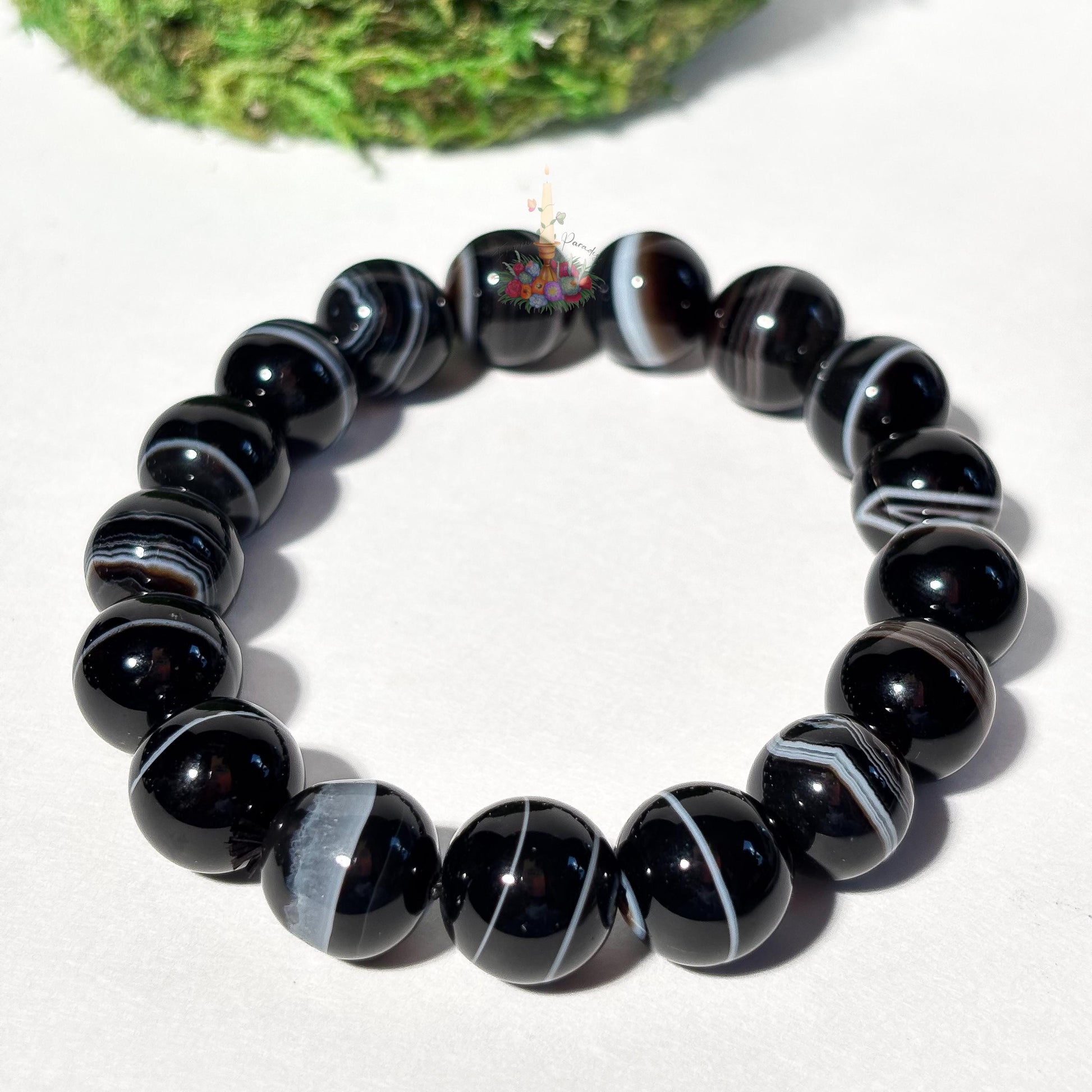 Botswana Agate Bracelet | Banded Agate Crystal Bracelet | Stone for Emotional Stability & Resilience | Gemstone Bracelet Jewelry