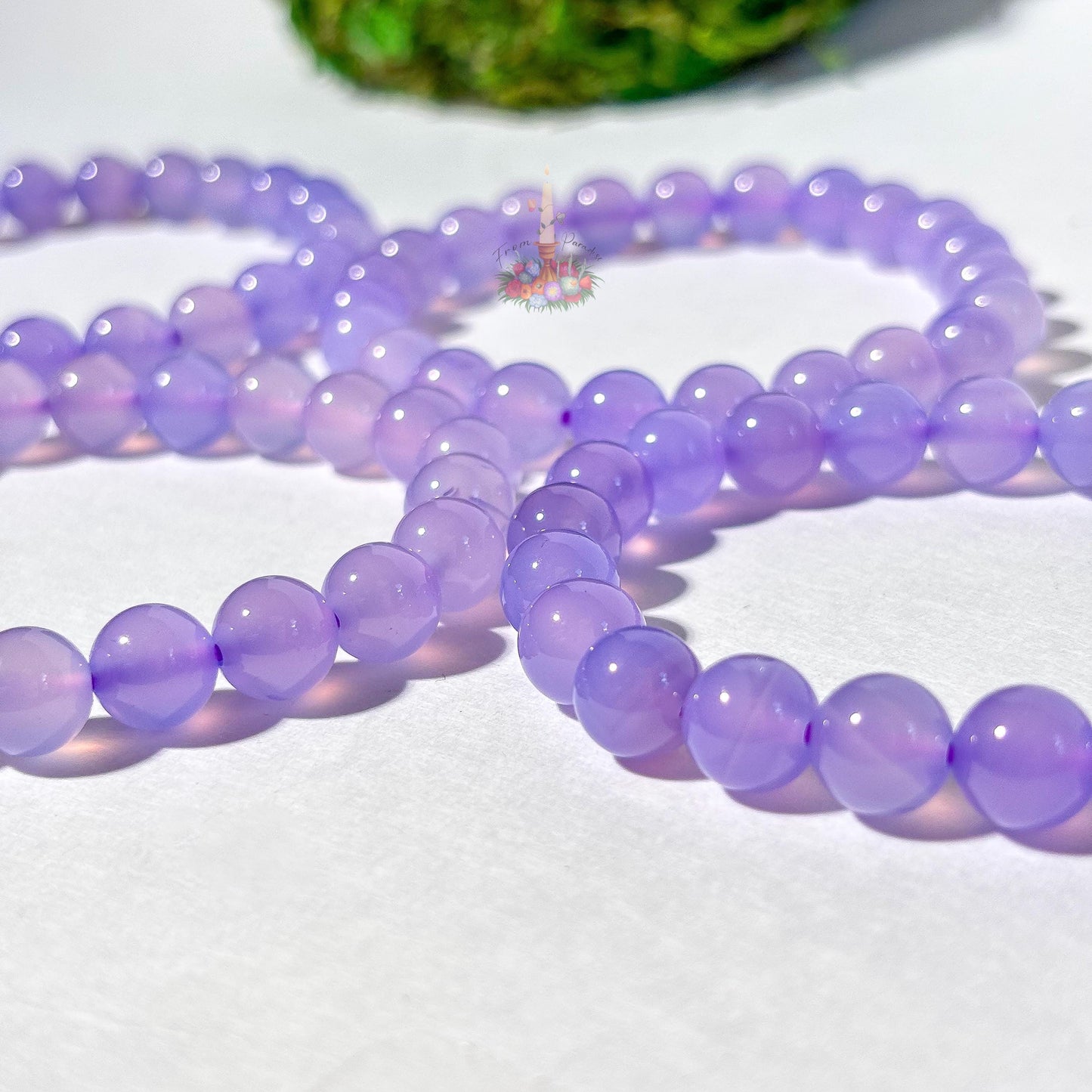 Purple Chalcedony Agate Crystal Stretch Bracelet