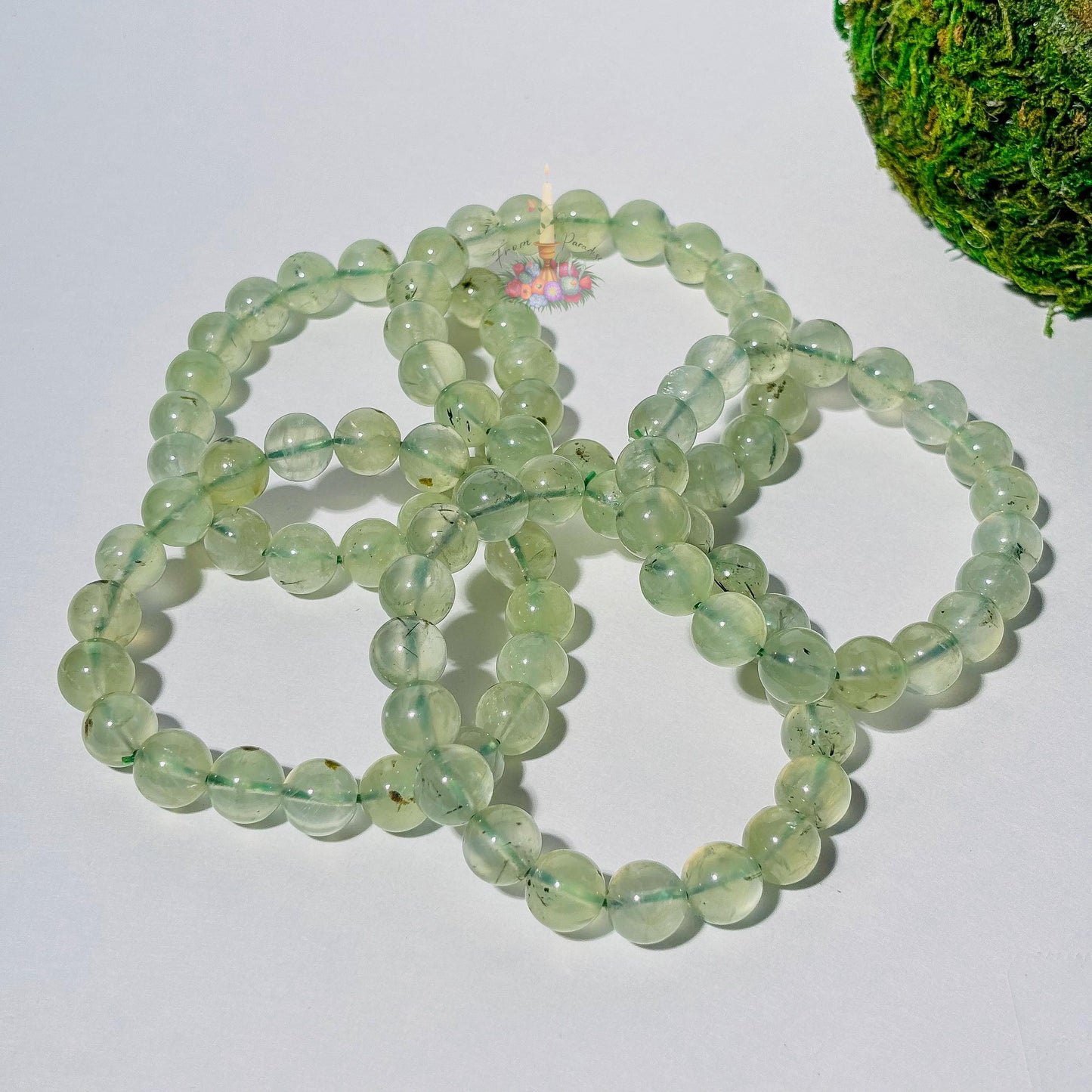 Prehnite Bracelet | Green Prehnite Crystal Bracelet | Gemstone Beaded Bracelet | Stone for Emotional Healing and Inner Peace