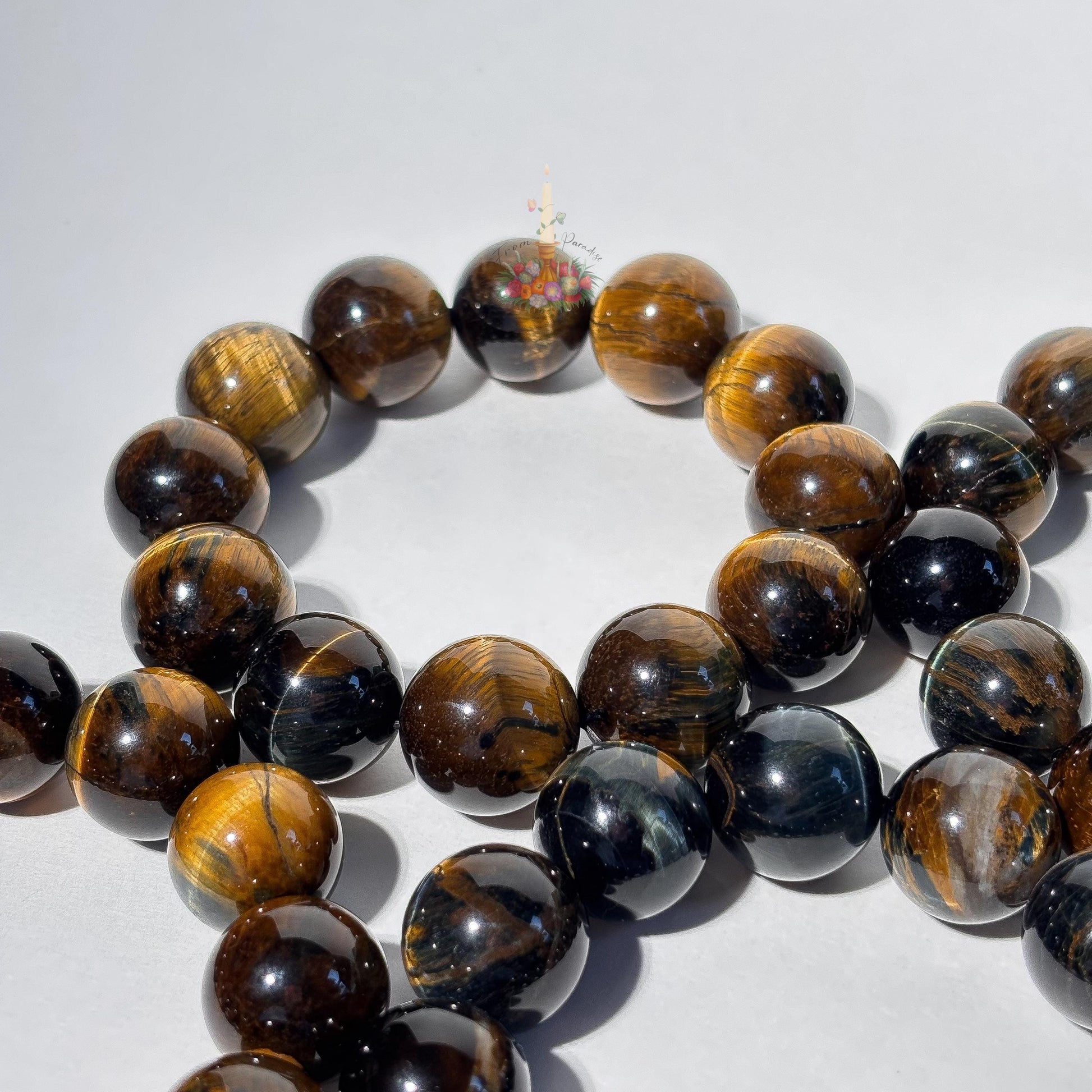 Tiger Eye Bracelet | Blue and Golden Tiger's Eye Crystal Bracelet | Yellow Tiger Eye Bracelet | Blue Tiger Eye Bracelet | Stone for Courage