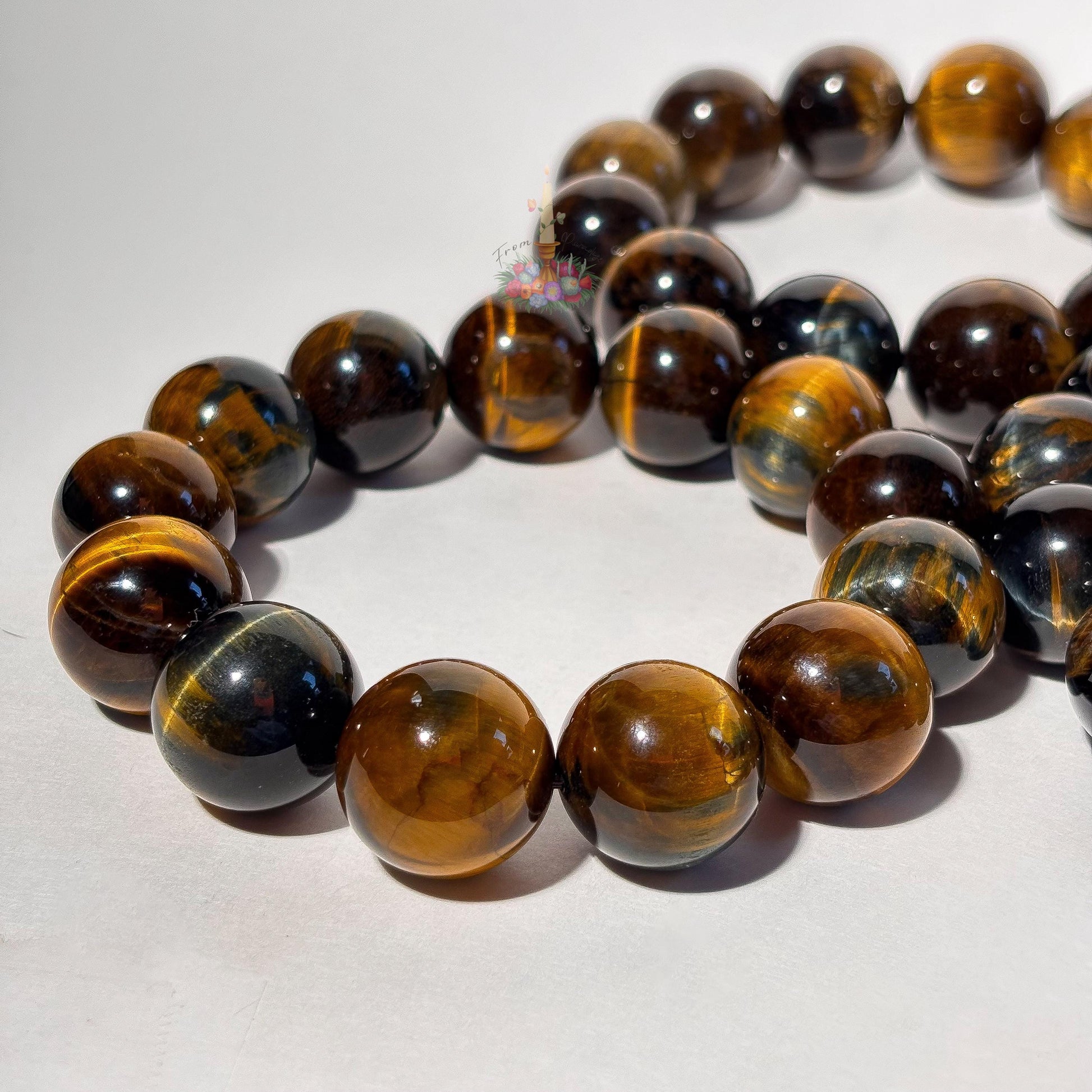 Tiger Eye Bracelet | Blue and Golden Tiger's Eye Crystal Bracelet | Yellow Tiger Eye Bracelet | Blue Tiger Eye Bracelet | Stone for Courage