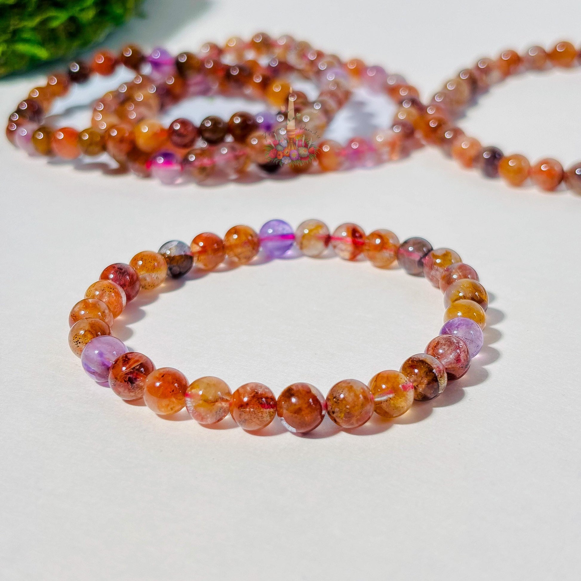 Auralite Bracelet | Auralite 23 Crystal Bracelet | Amethyst Based Crystal Beaded Bracelet | Stone for Spiritual Growth and Intuition