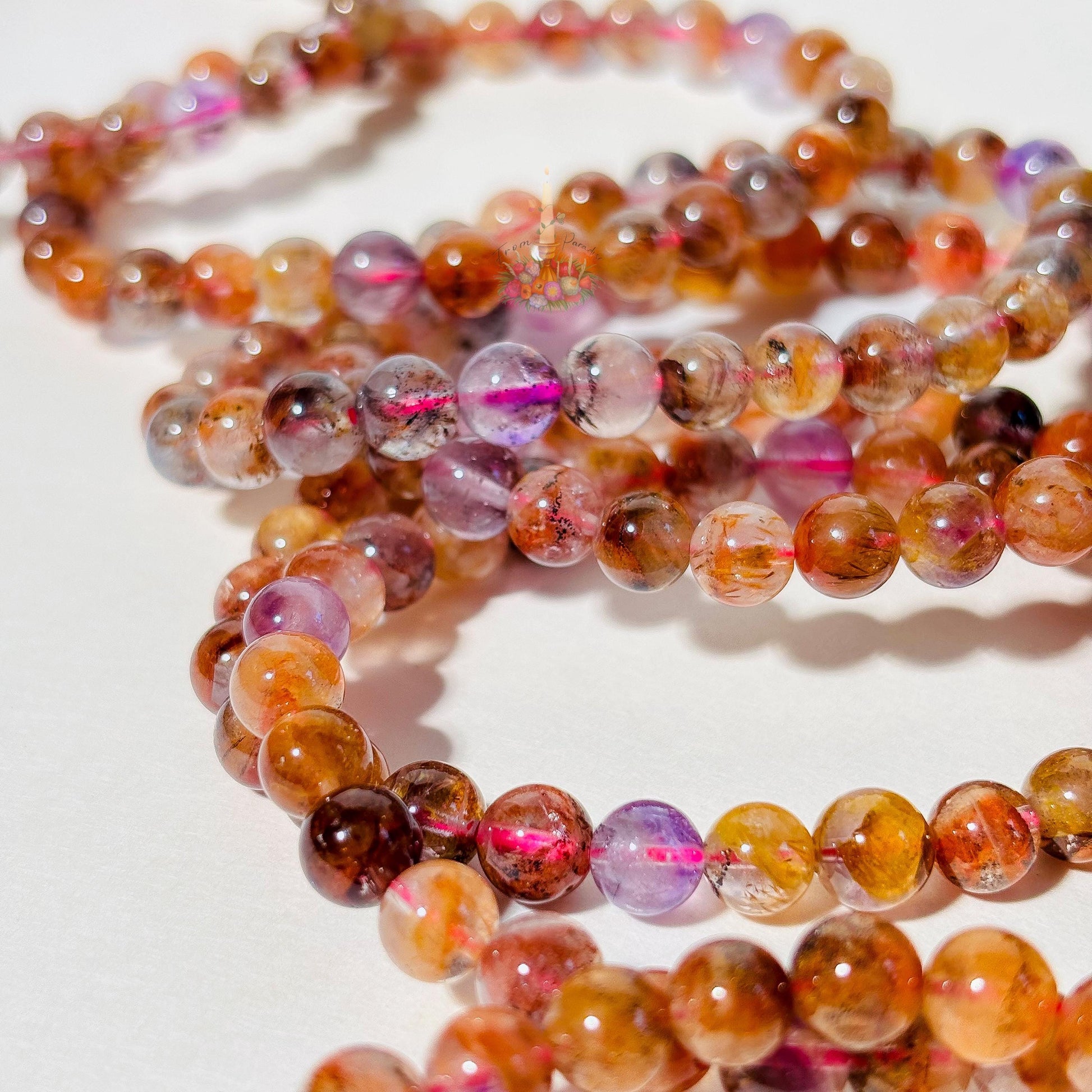 Auralite Bracelet | Auralite 23 Crystal Bracelet | Amethyst Based Crystal Beaded Bracelet | Stone for Spiritual Growth and Intuition