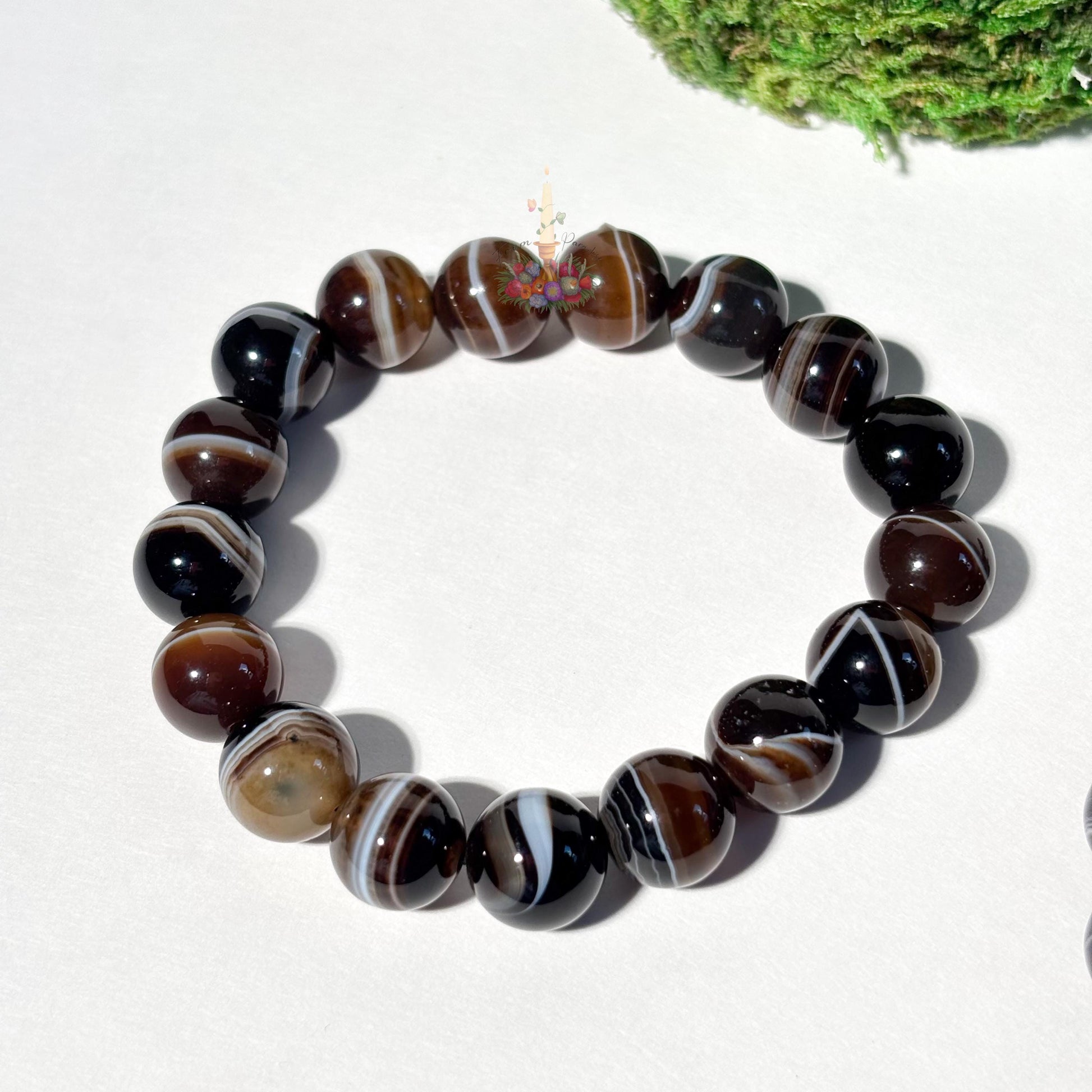 Botswana Agate Bracelet | Banded Agate Crystal Bracelet | Stone for Emotional Stability & Resilience | Gemstone Bracelet Jewelry