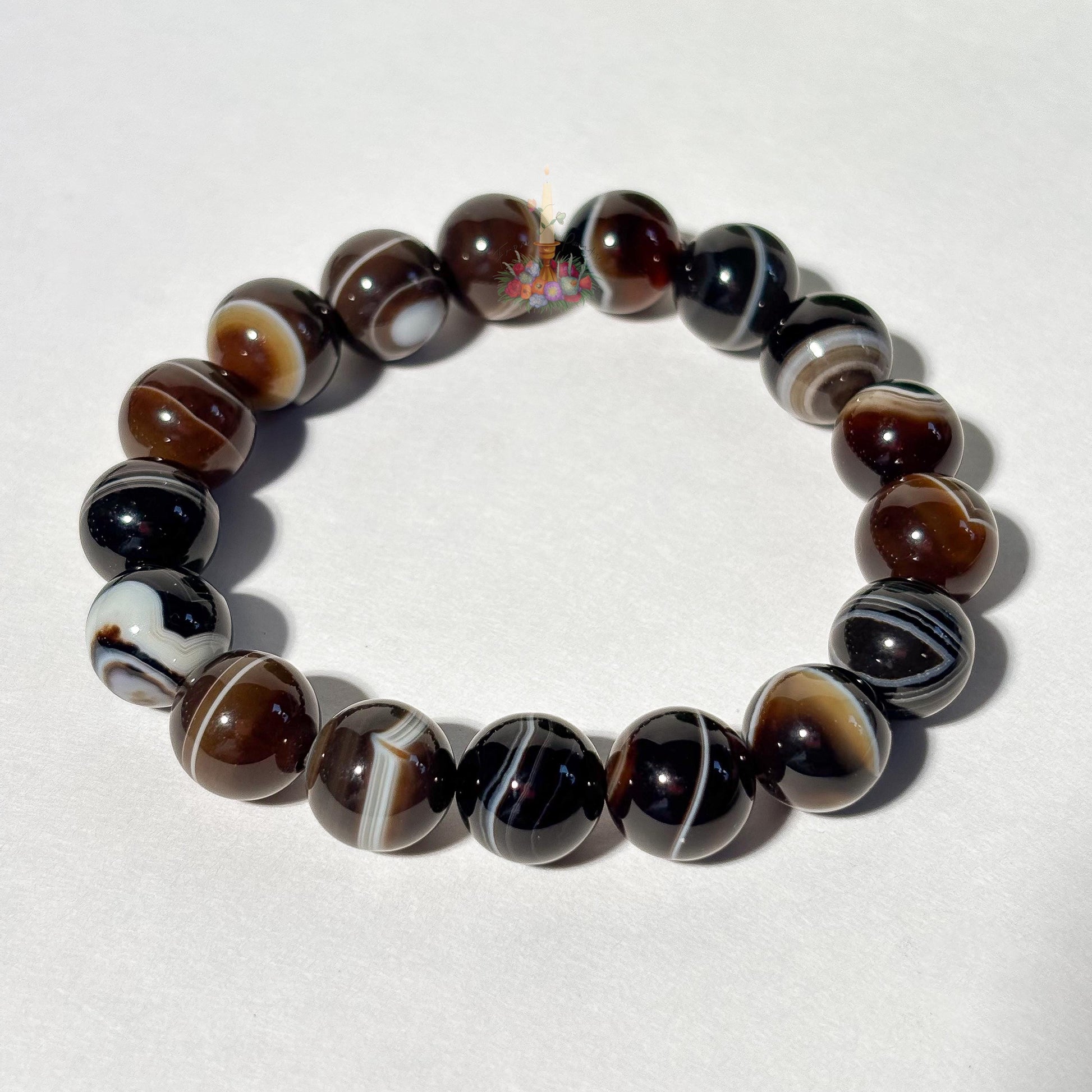 Botswana Agate Bracelet | Banded Agate Crystal Bracelet | Stone for Emotional Stability & Resilience | Gemstone Bracelet Jewelry