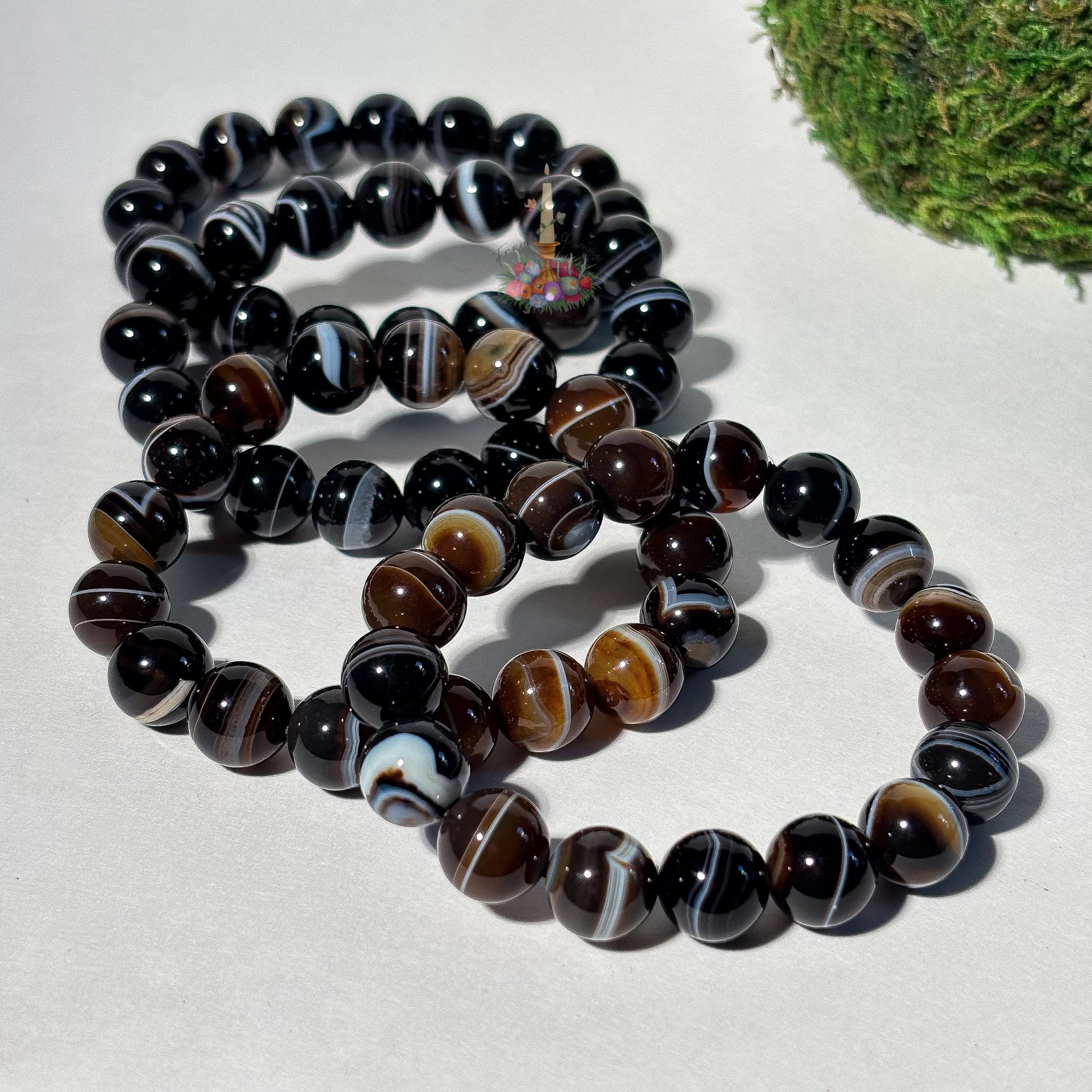 Botswana Agate Bracelet | Banded Agate Crystal Bracelet | Stone for Emotional Stability & Resilience | Gemstone Bracelet Jewelry
