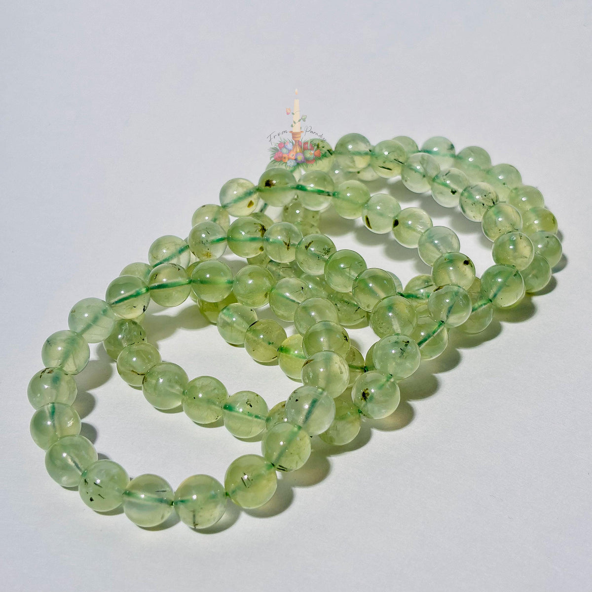 Prehnite Bracelet | Green Prehnite Crystal Bracelet | Gemstone Beaded Bracelet | Stone for Emotional Healing and Inner Peace