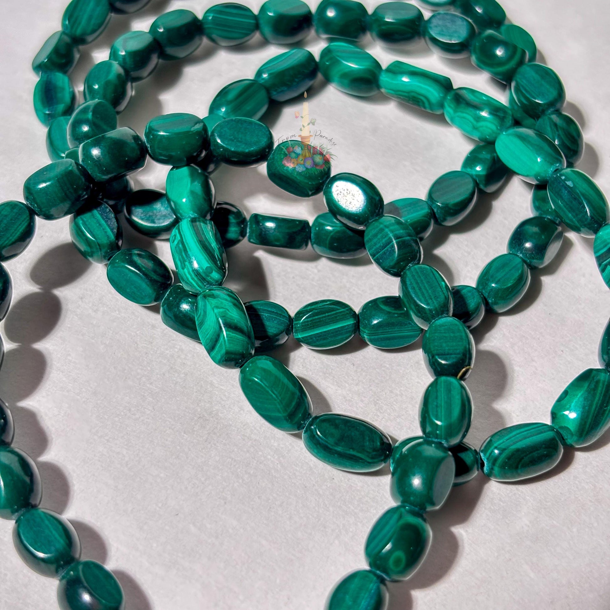 Green Banded Malachite Bracelet | Stone for Transformation