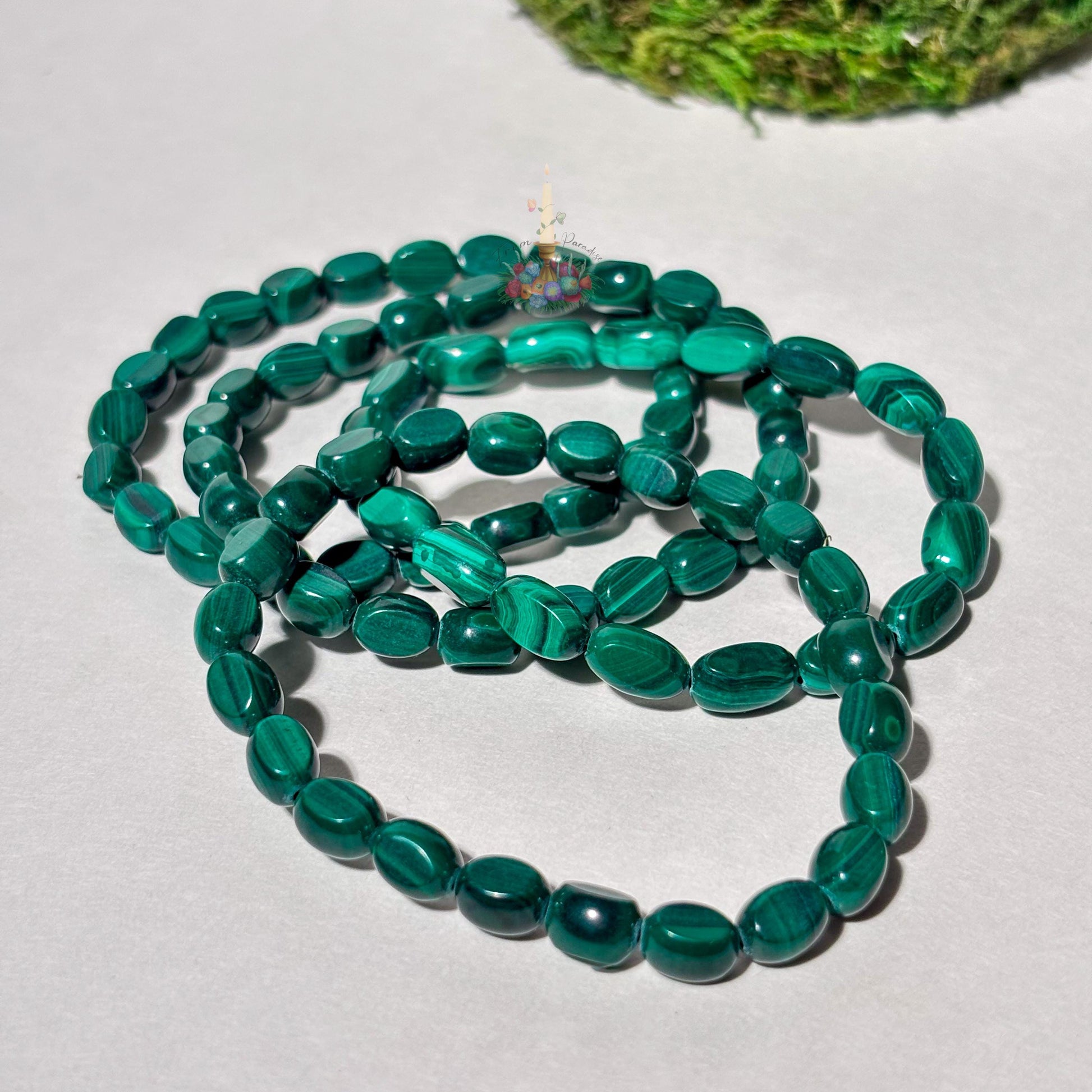 Green Banded Malachite Bracelet | Stone for Transformation