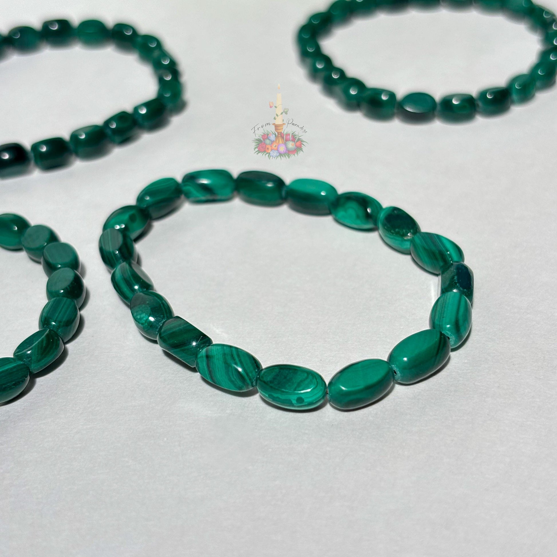 Green Banded Malachite Bracelet | Stone for Transformation
