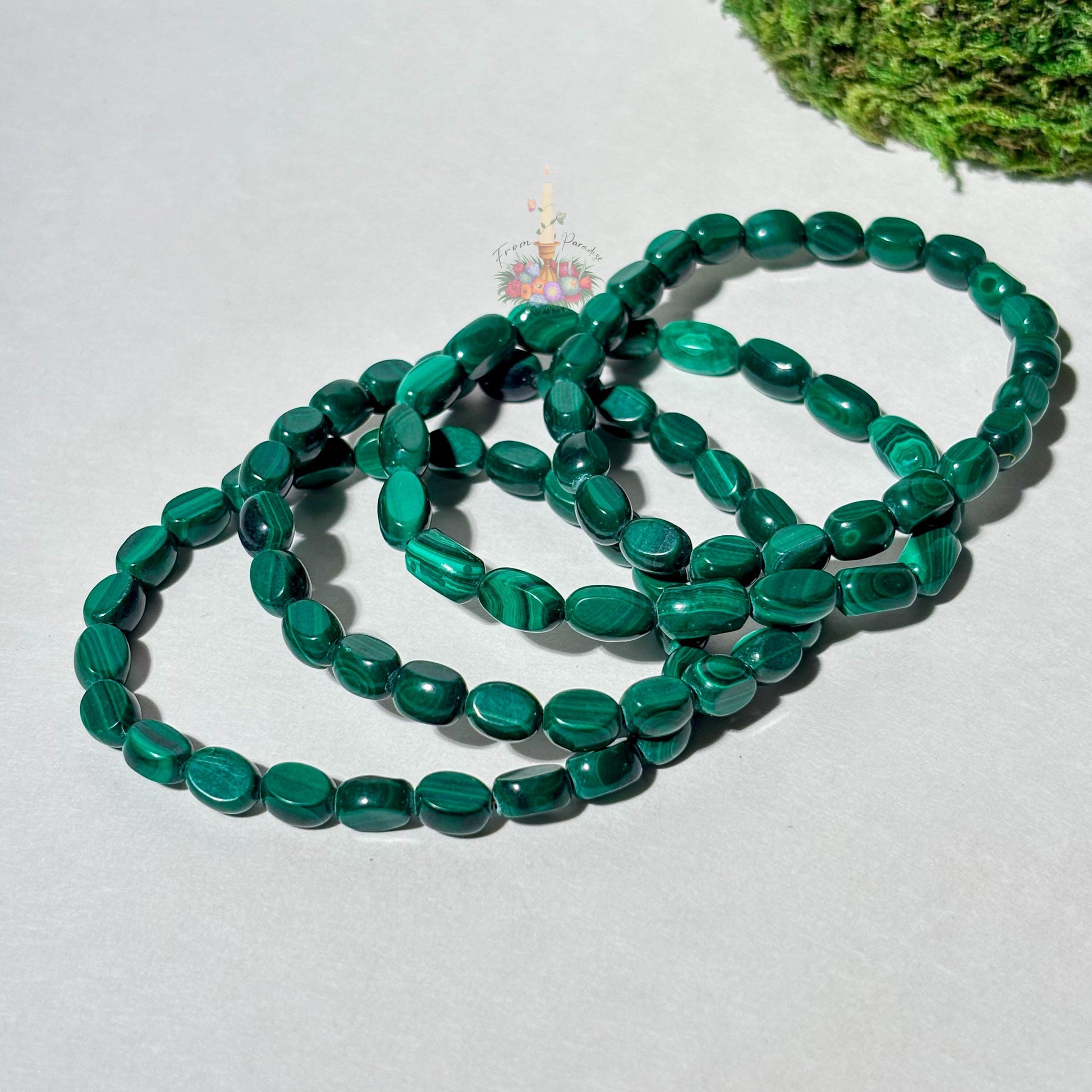 Green Banded Malachite Bracelet | Stone for Transformation