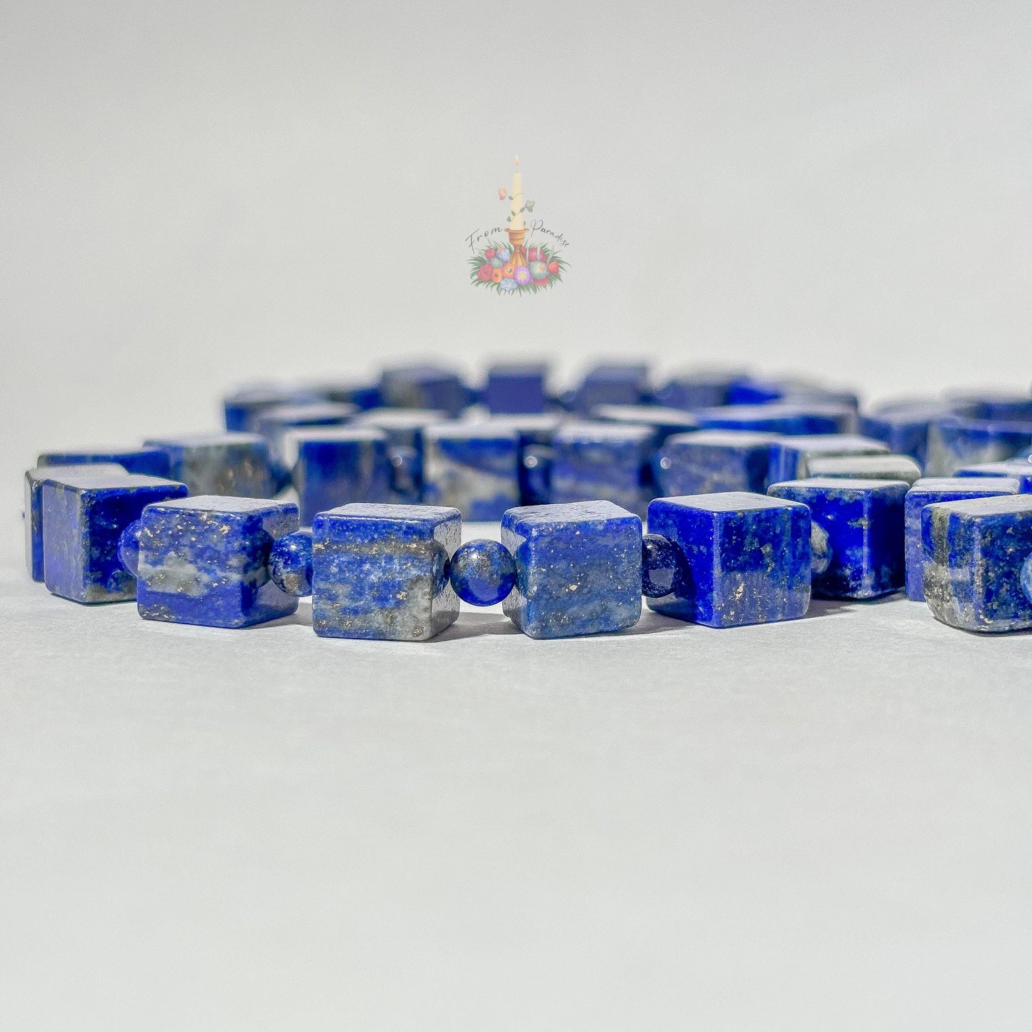 Lapis Lazuli Cube Bracelet