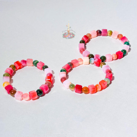 Yan Yuan Agate Cube Bracelet