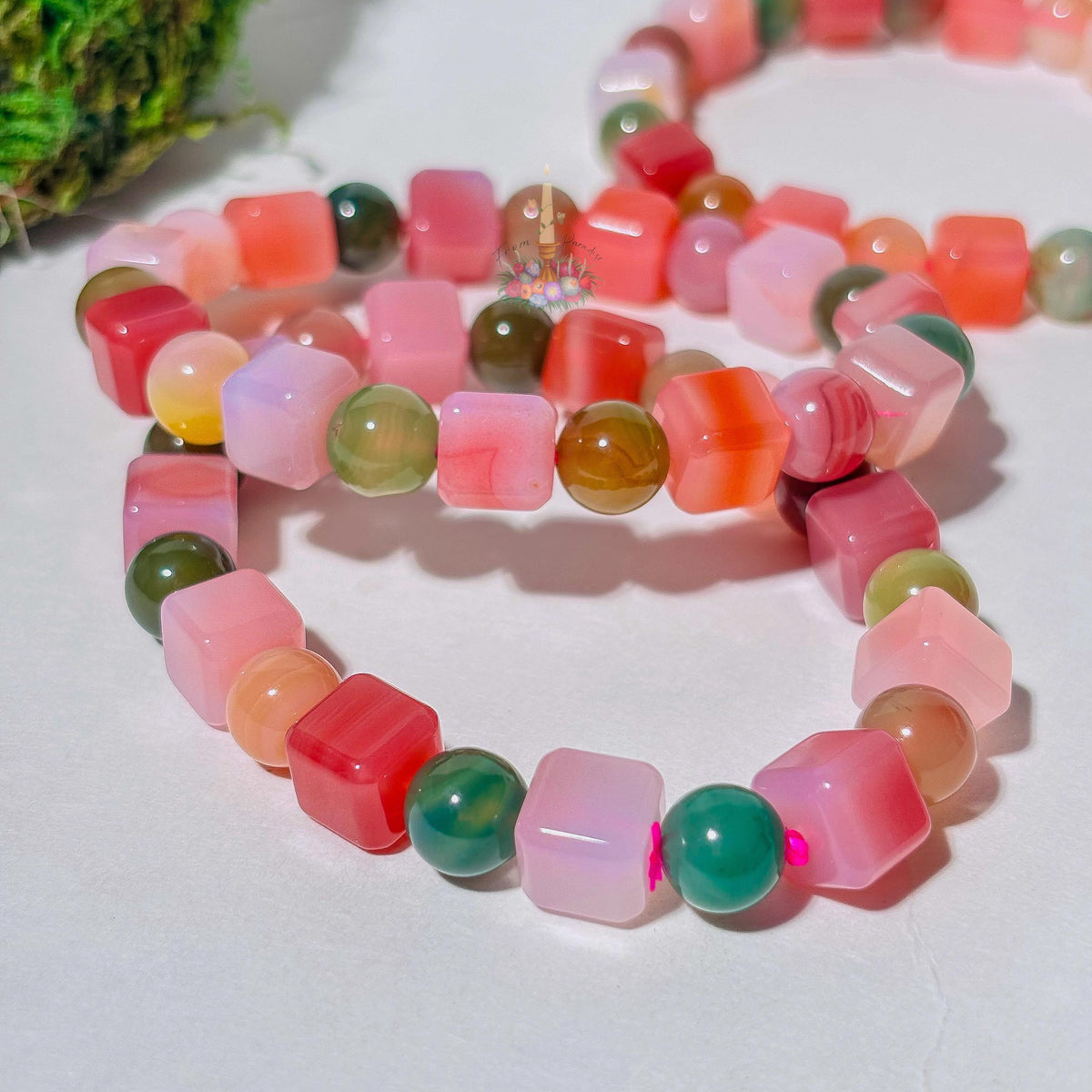 Yan Yuan Agate Cube Bracelet