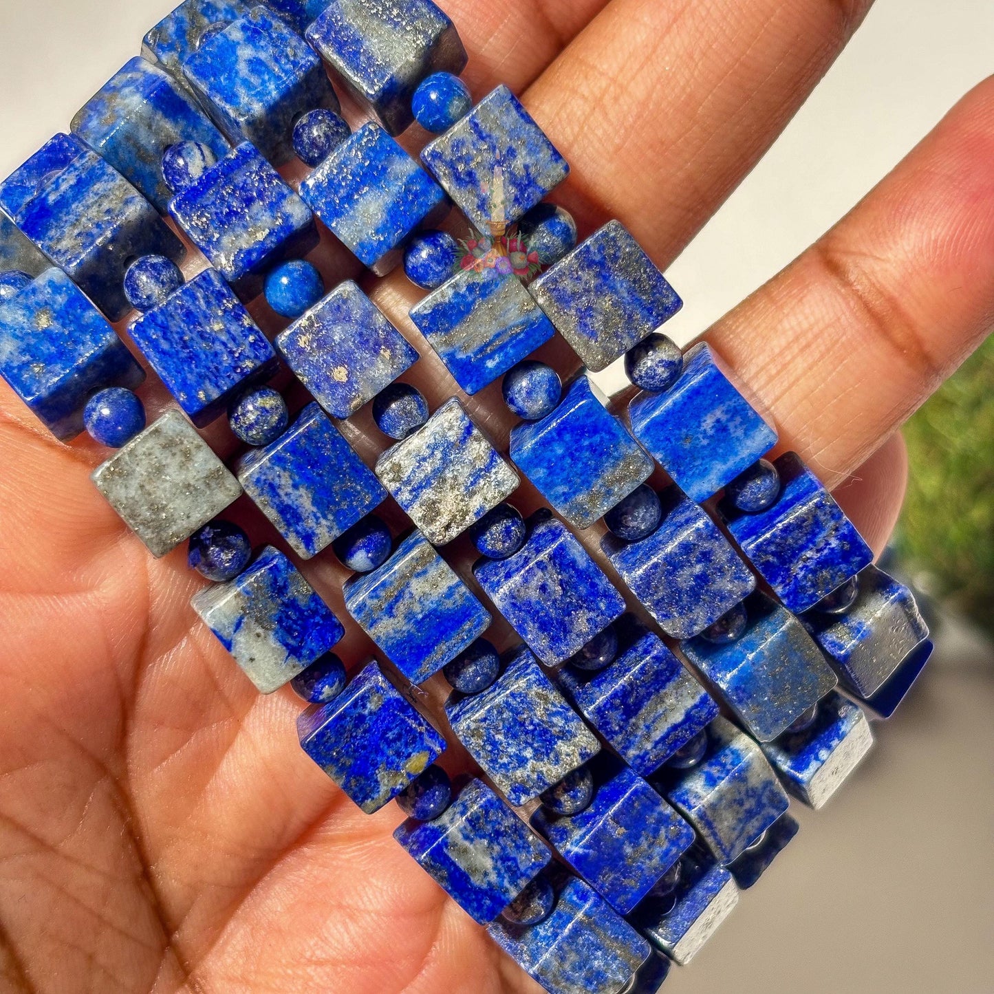 Lapis Lazuli Cube Bracelet