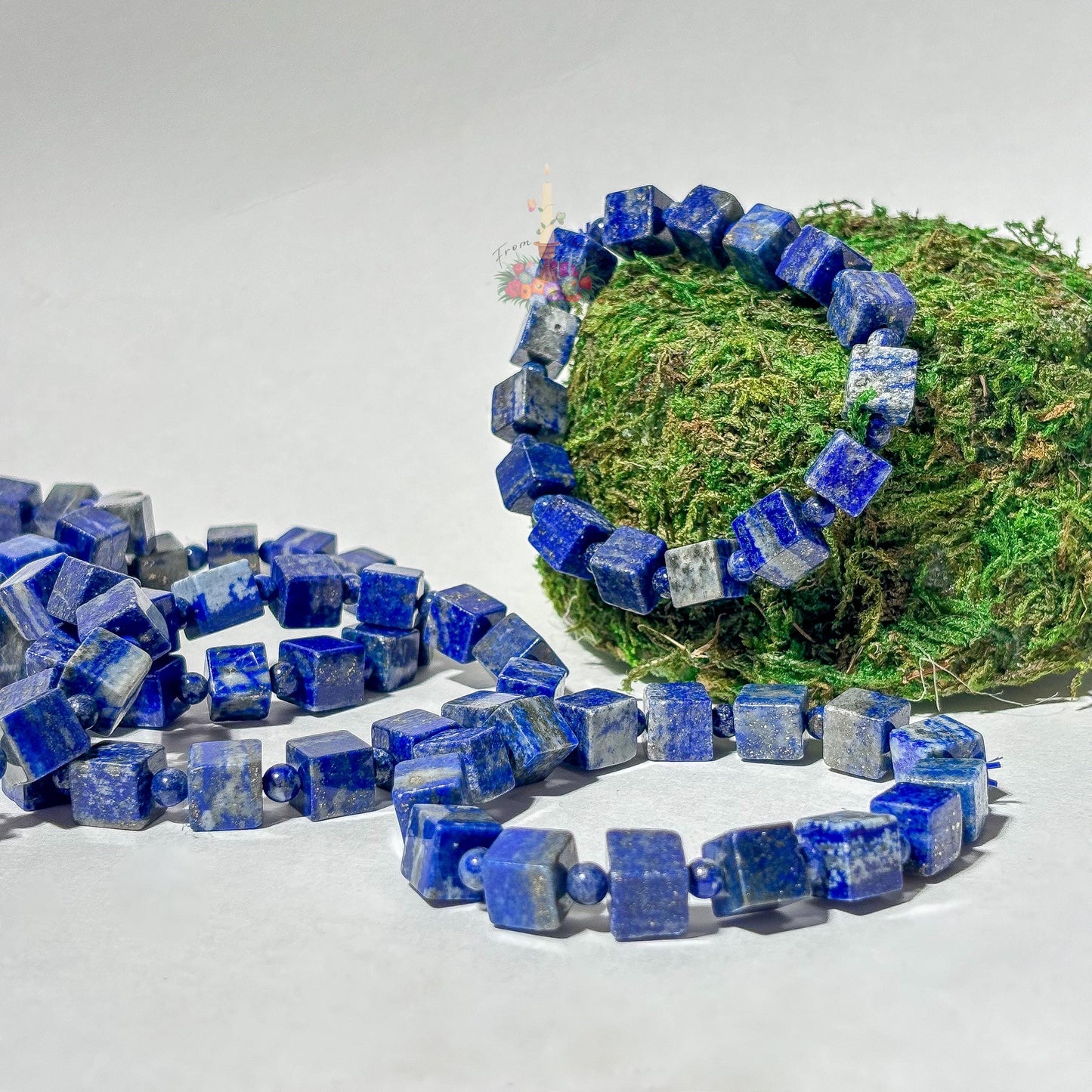 Lapis Lazuli Cube Bracelet