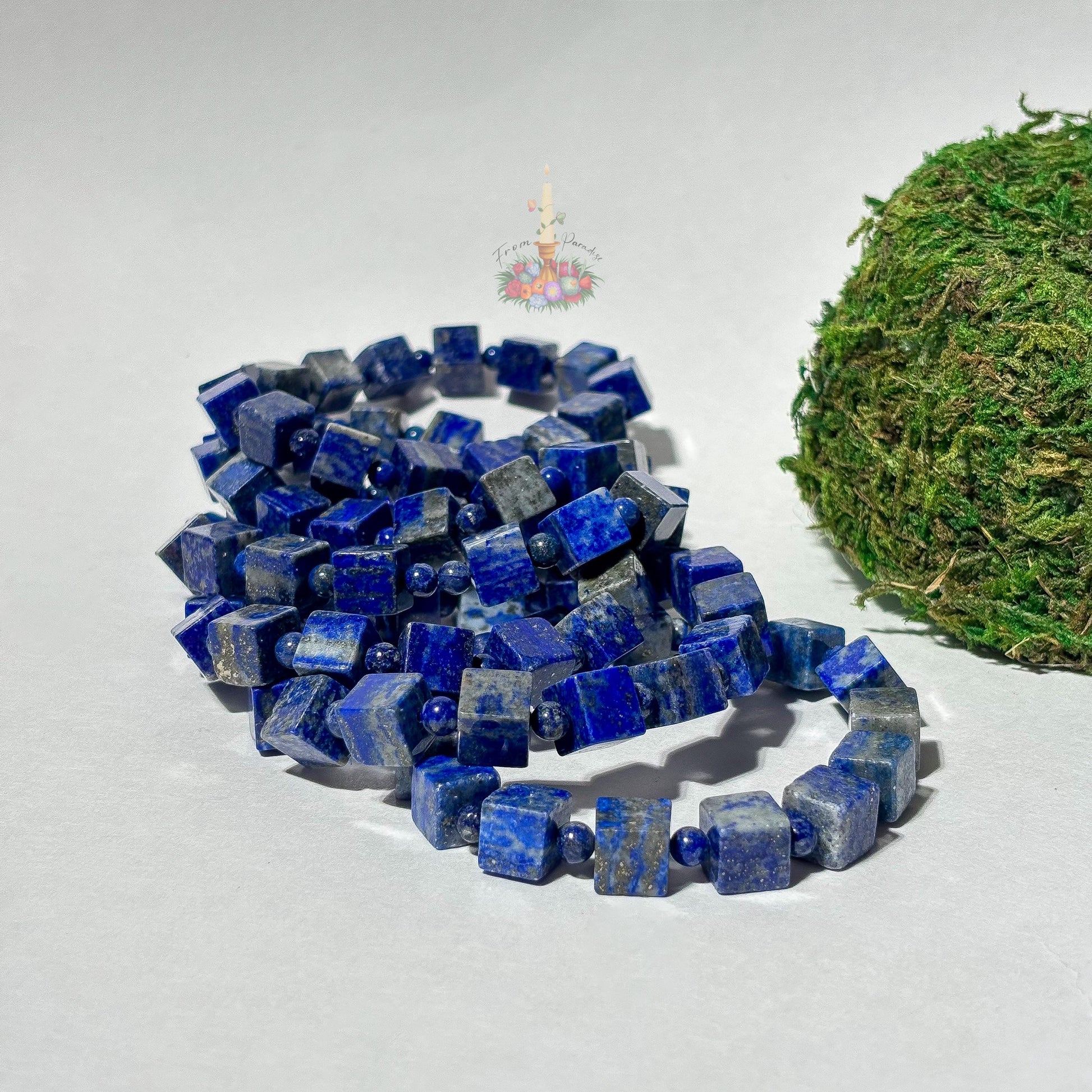 Lapis Lazuli Cube Bracelet
