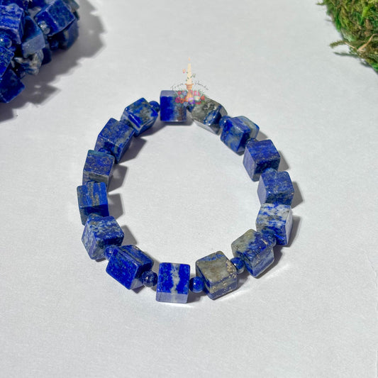 Lapis Lazuli Cube Bracelet