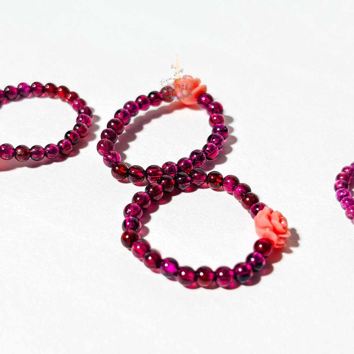 Purple Garnet Beaded Ring