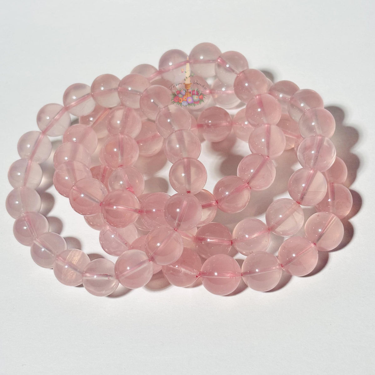 Mozambique Rose Quartz Crystal Stretch Bracelet: Stone for Love