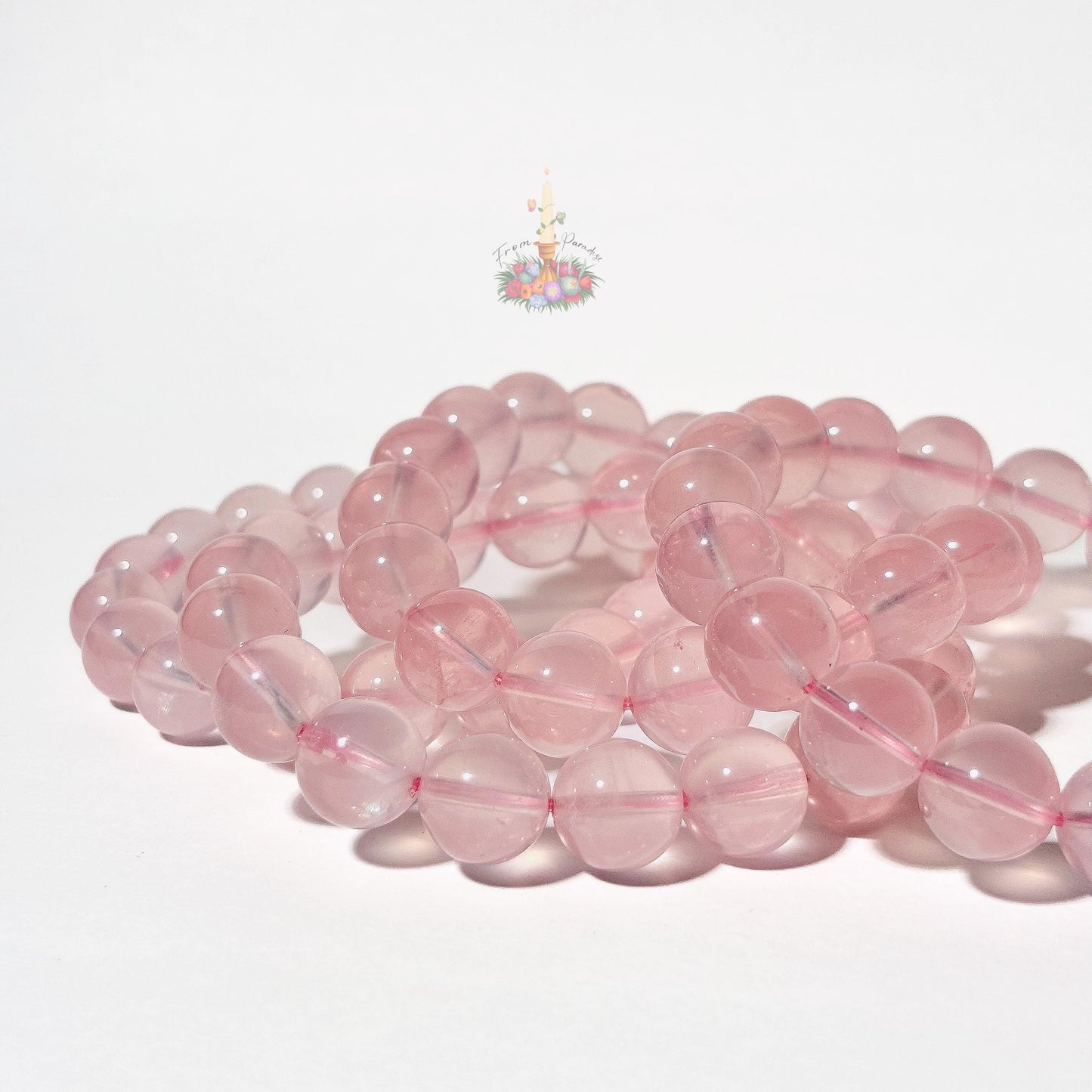 Mozambique Rose Quartz Crystal Stretch Bracelet: Stone for Love