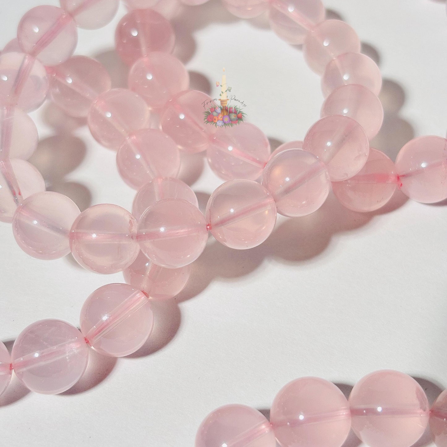 Mozambique Rose Quartz Crystal Stretch Bracelet: Stone for Love