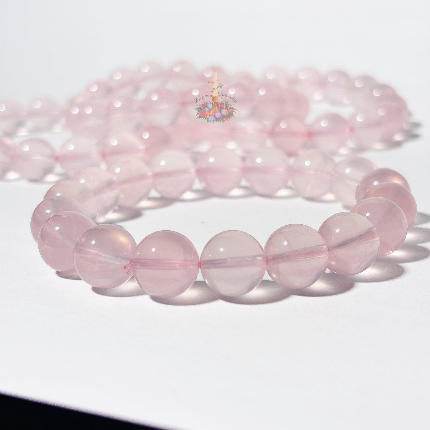 Mozambique Rose Quartz Crystal Stretch Bracelet: Stone for Love