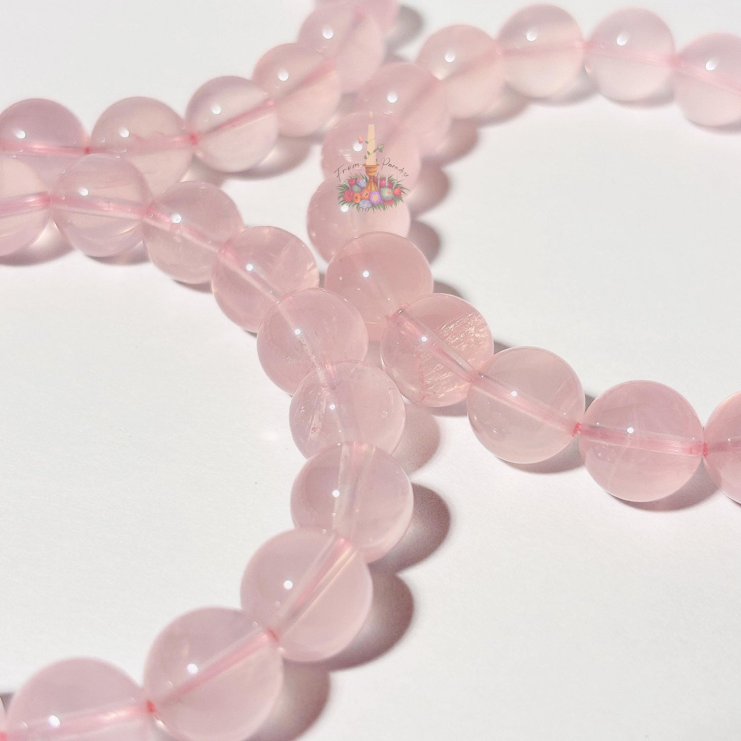 Mozambique Rose Quartz Crystal Stretch Bracelet: Stone for Love
